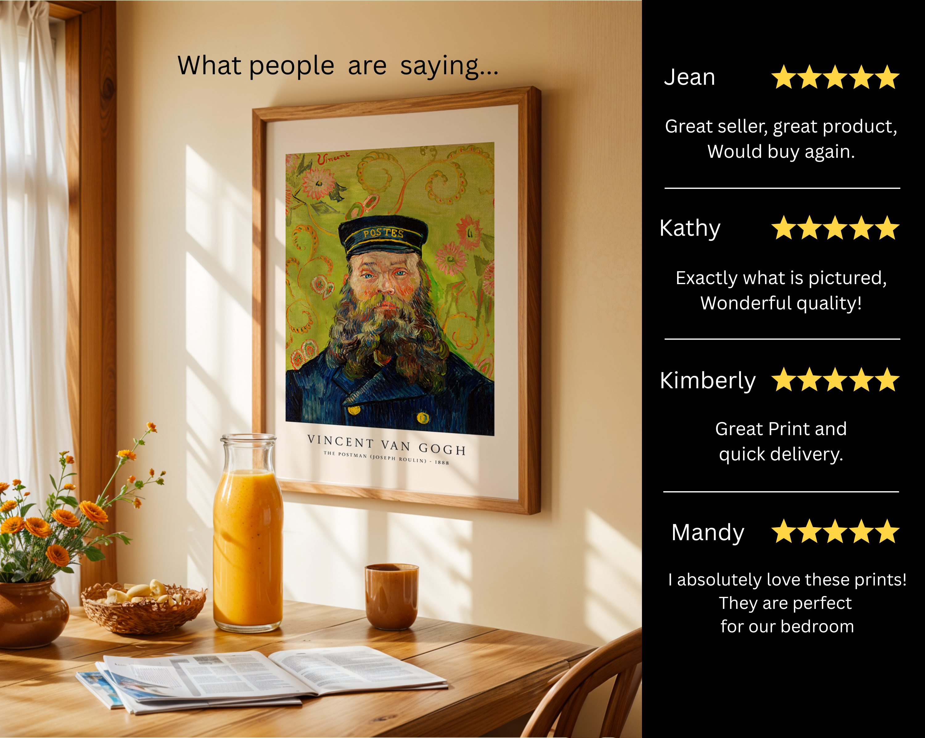 The Postman (Joseph Roulin) 1888 – Vincent van Gogh Art Print