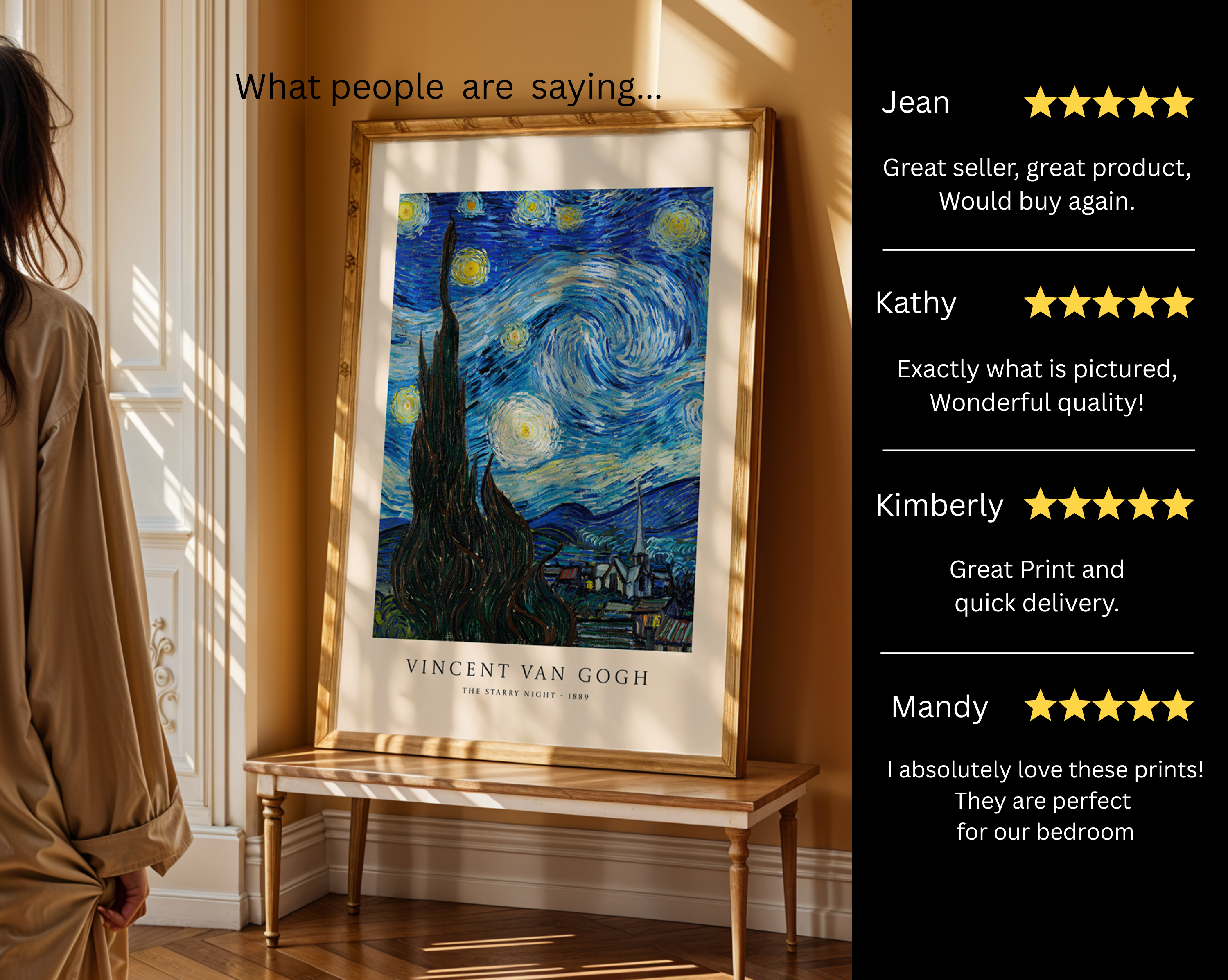 The Starry Night 1889 – Vincent van Gogh Art Print