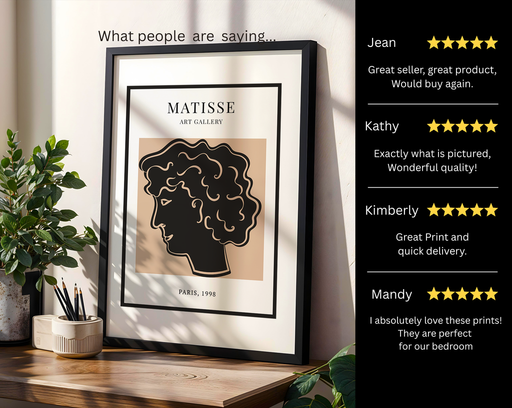 Profile of a Woman – Matisse-Inspired Modern Art Print