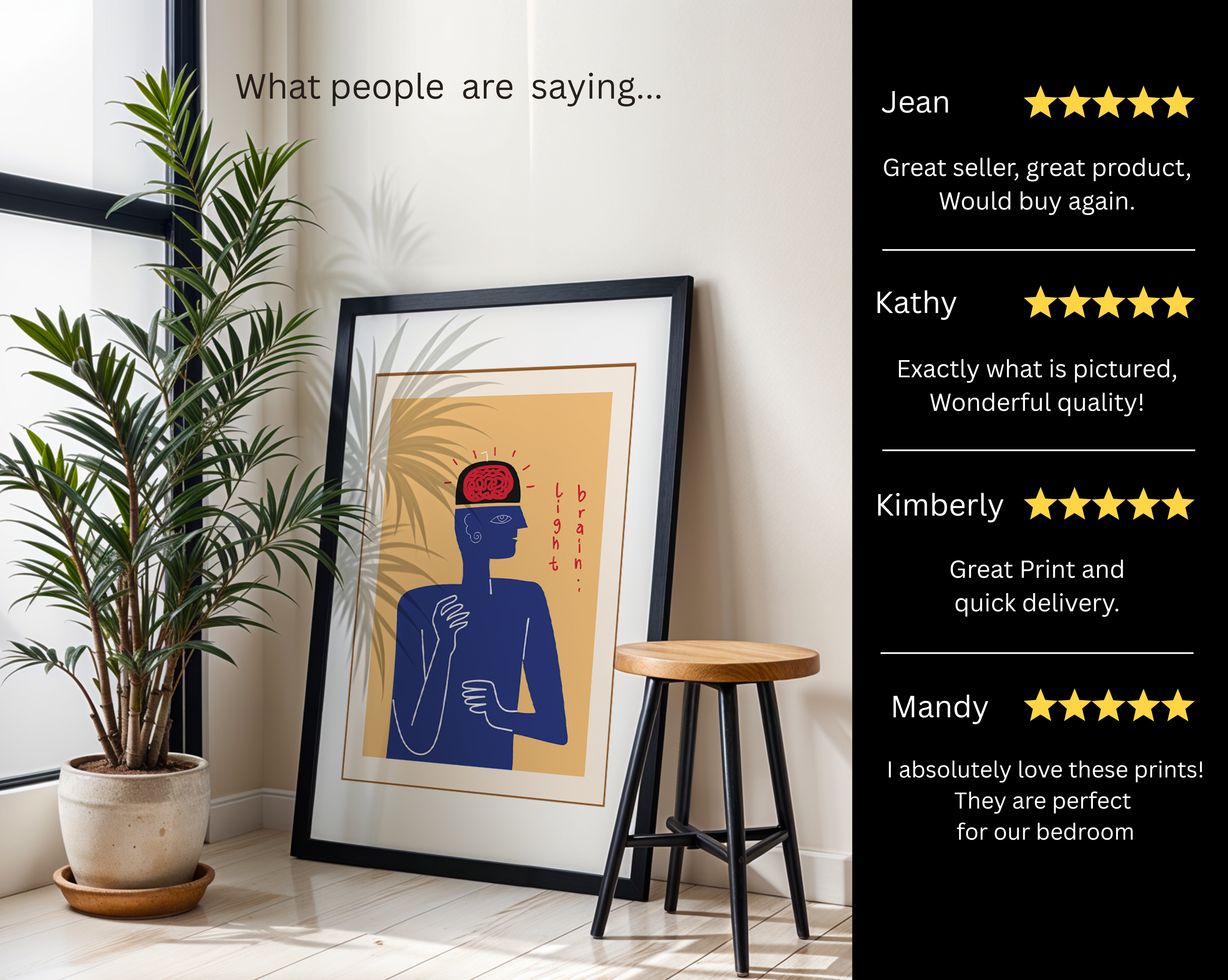 Abstract Human Figure – Matisse Inspired Modern Art Print