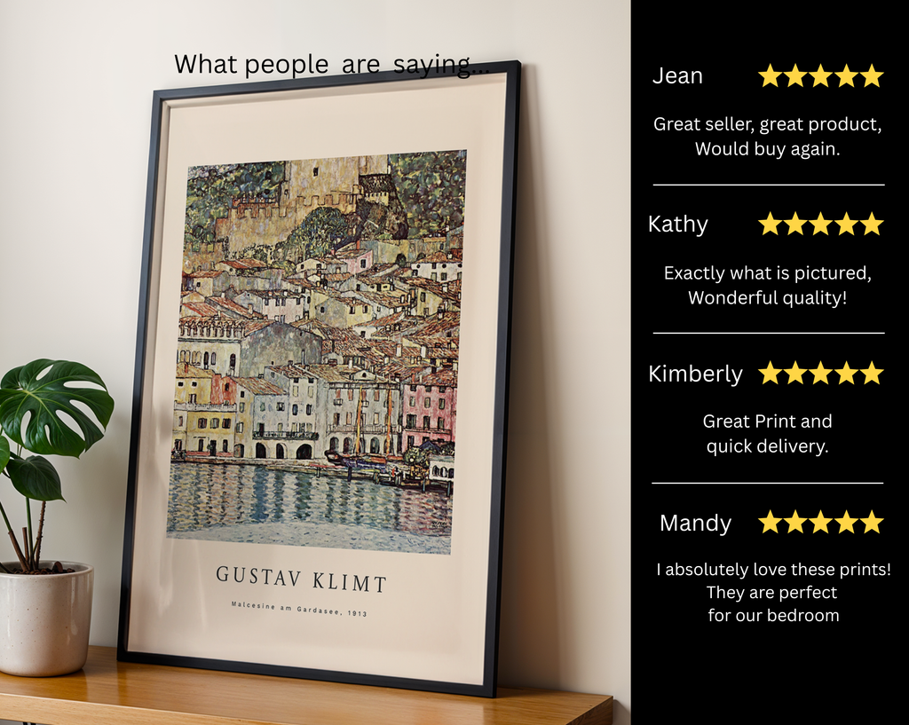 Malcesine am Gardasee – Gustav Klimt Art Print