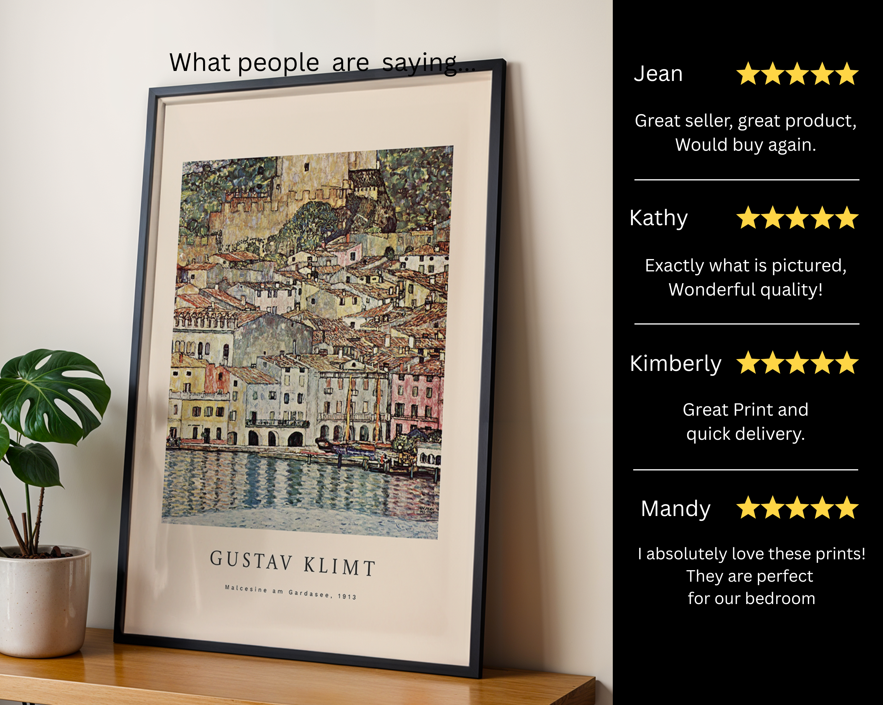 Malcesine am Gardasee – Gustav Klimt Art Print