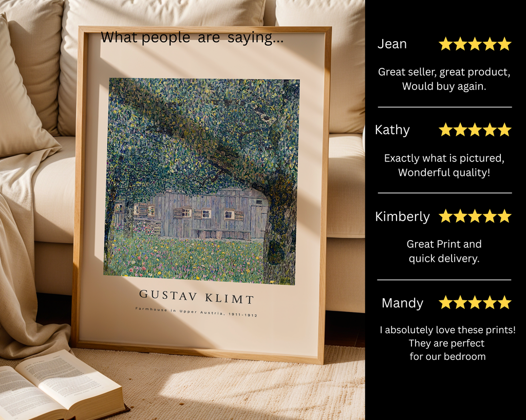 Farmhouse in Upper Austria – Gustav Klimt Art Print