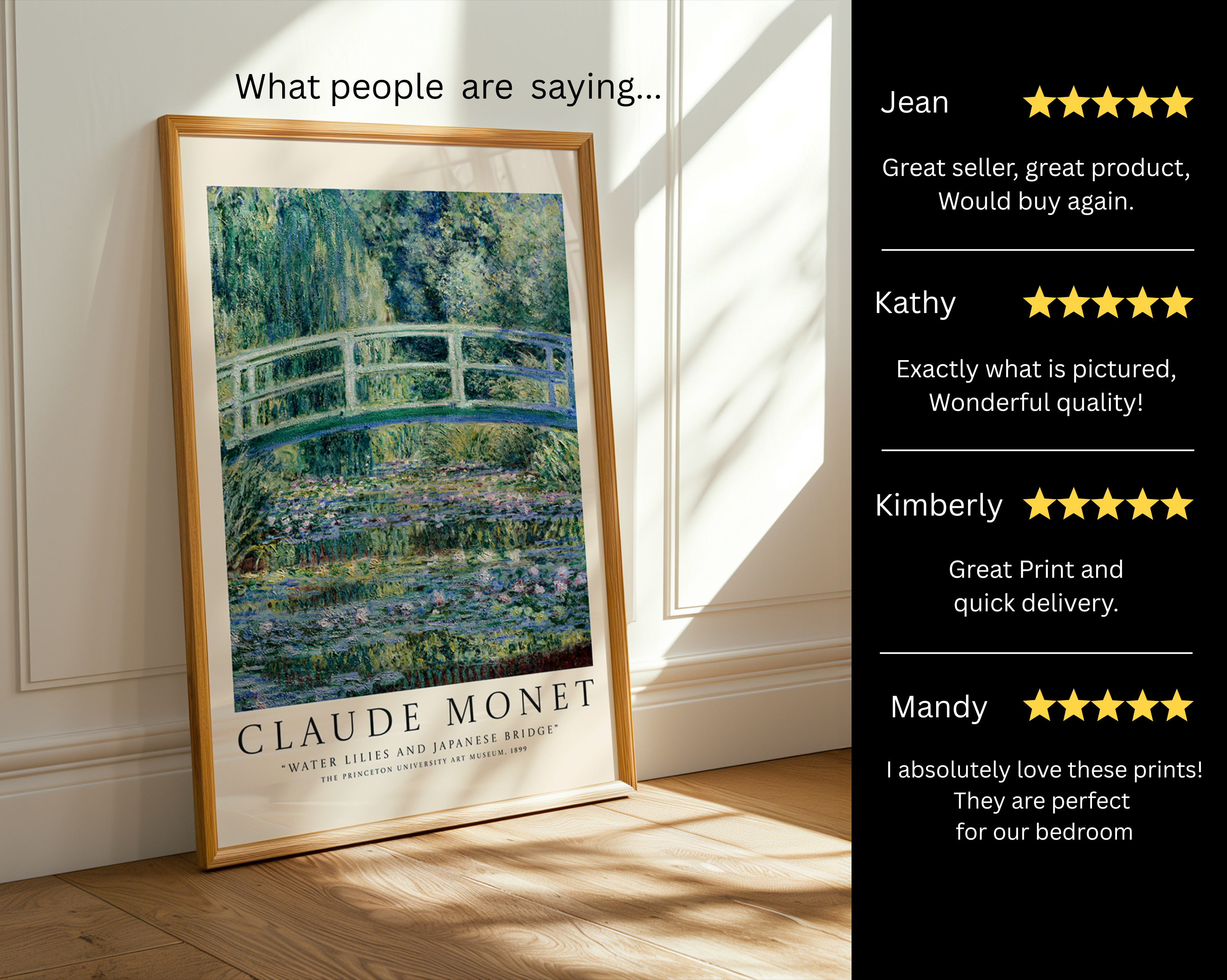 Water Lilies and Japanese Bridge – Claude Monet Art Print