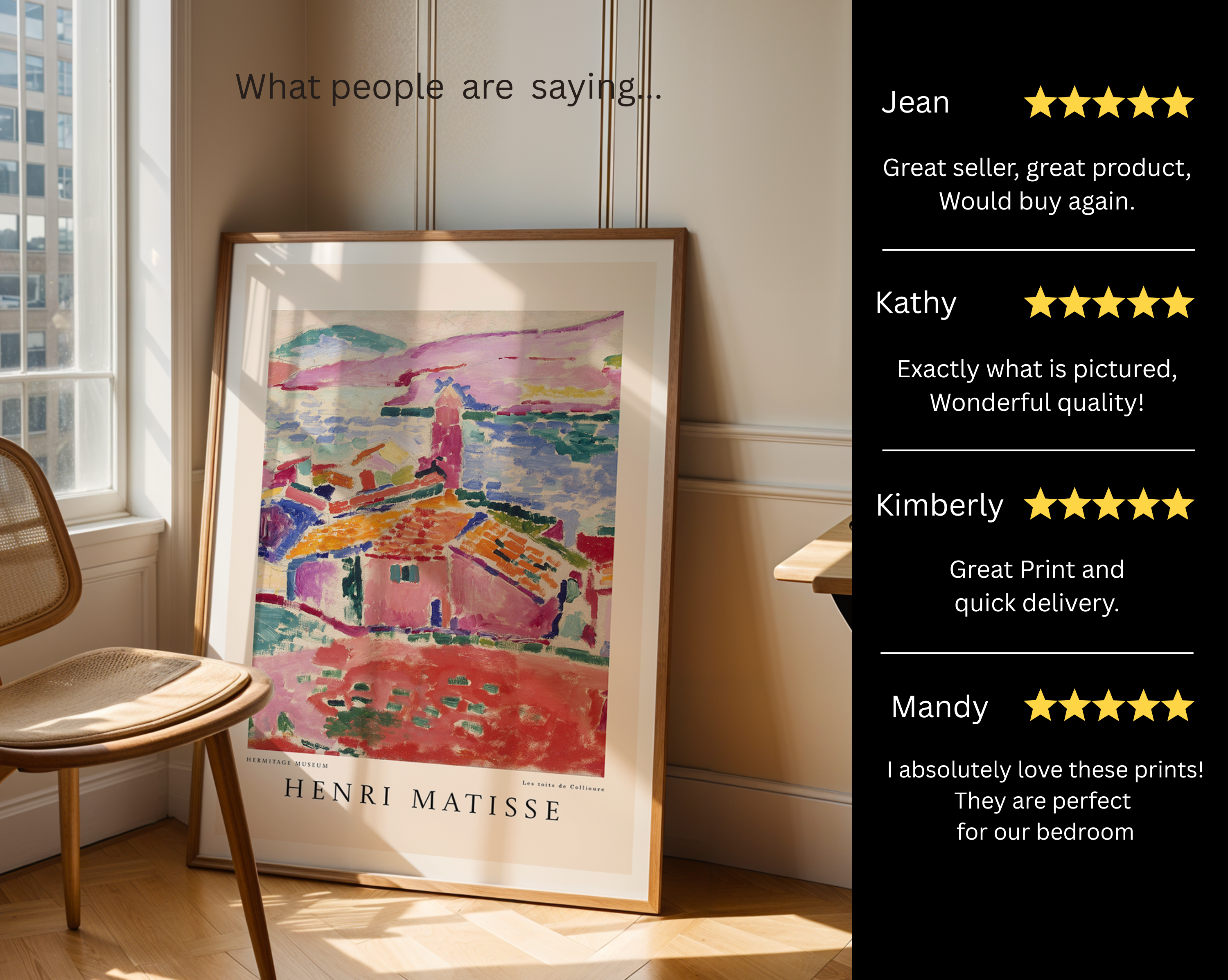 Les Toits de Collioure – Henri Matisse Fauvist Art Print