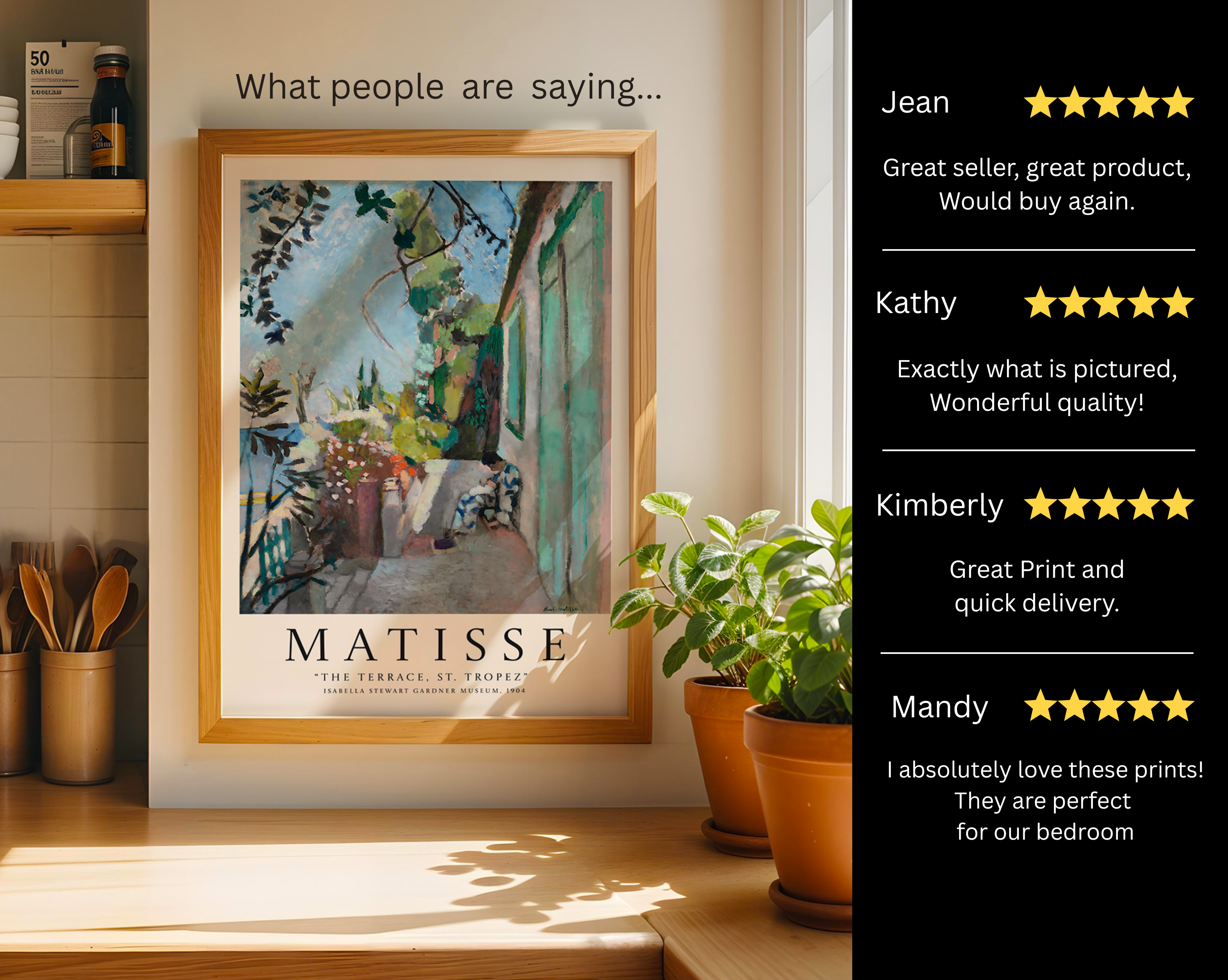 The Terrace, St. Tropez – Henri Matisse Art Print