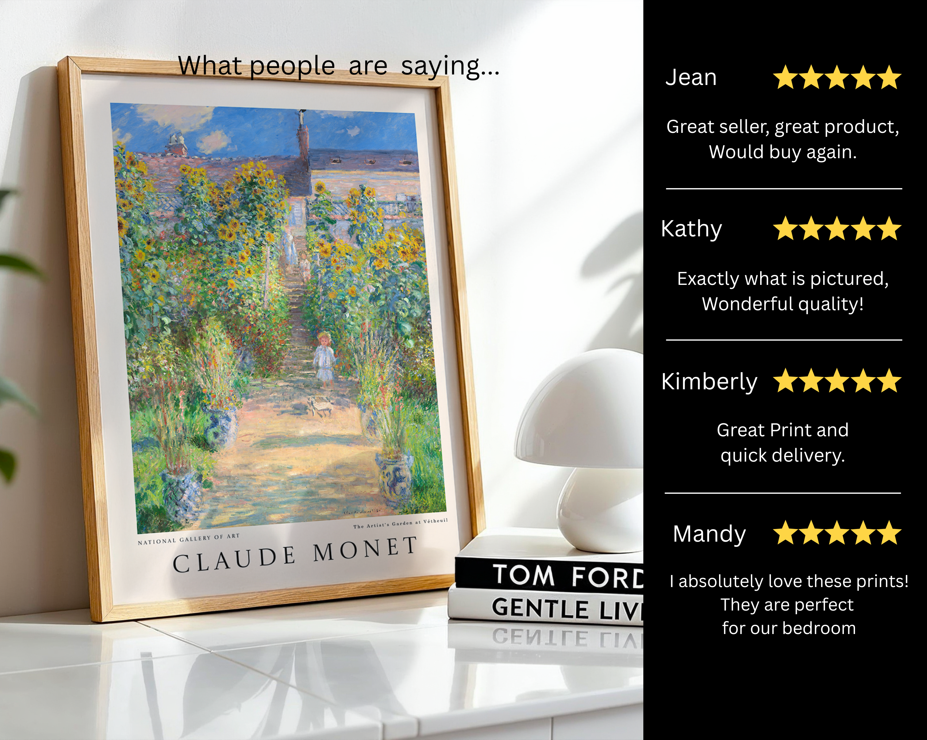 The Artist’s Garden at Vétheuil – Claude Monet Art Print