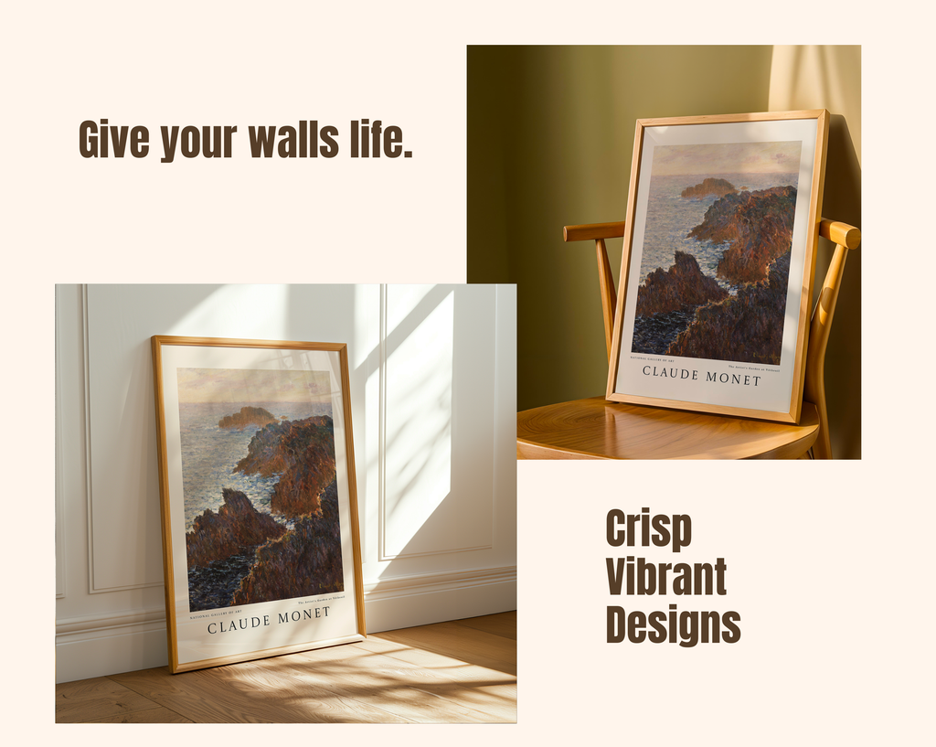 Cliffs at Belle-Île – Claude Monet Art Print