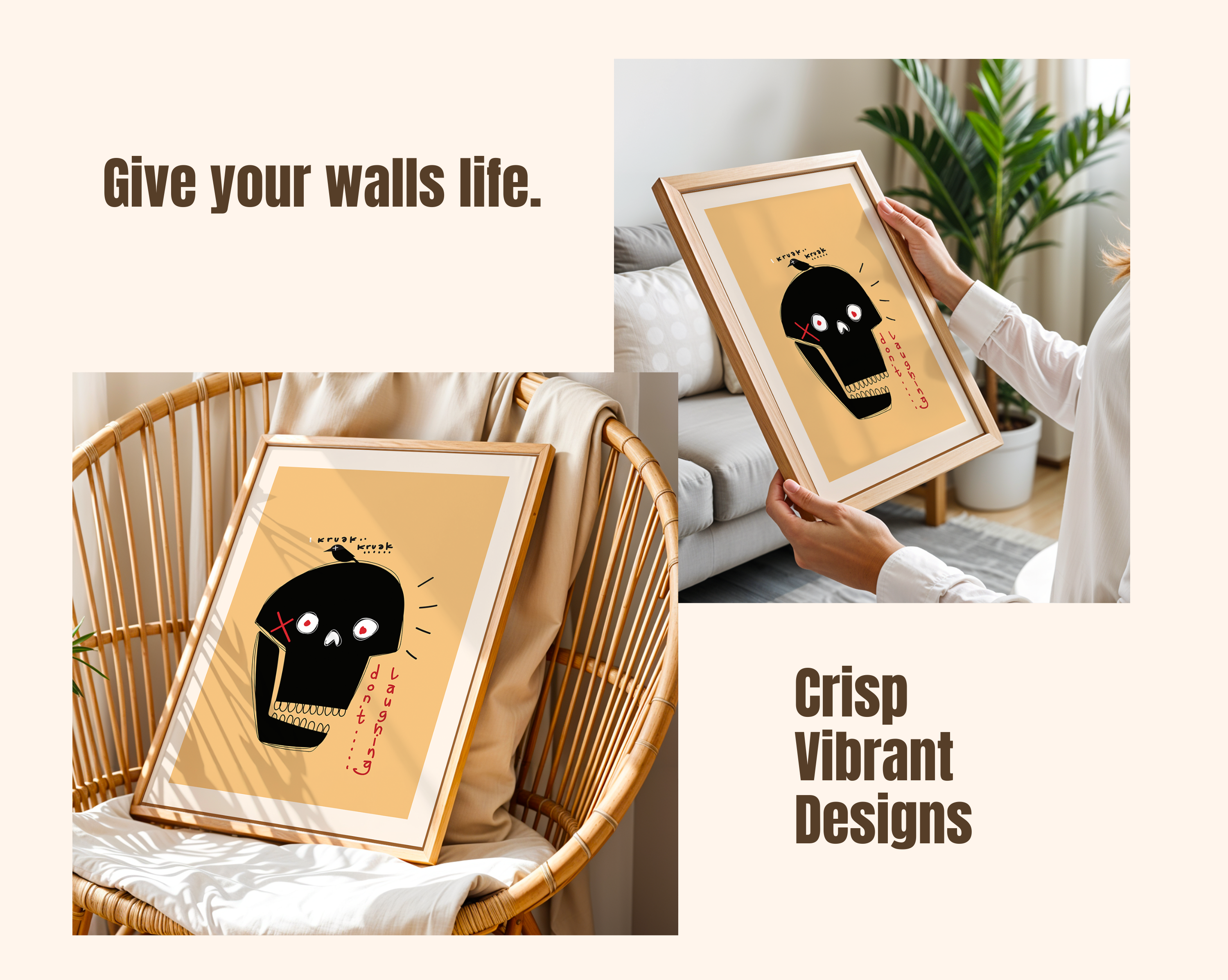 Abstract Skull Figure – Matisse Inspired Modern Art Print