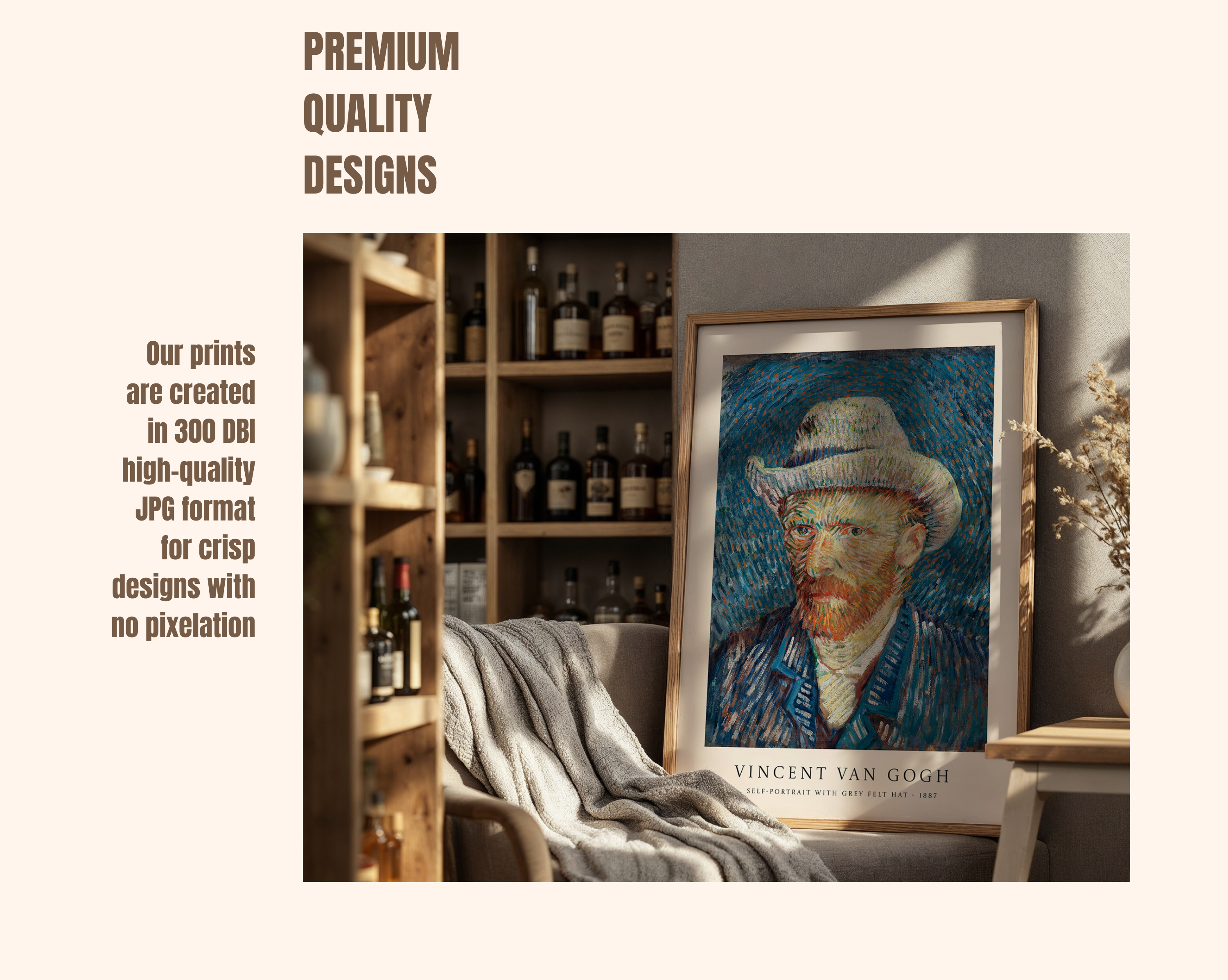 Self-Portrait with Grey Felt Hat 1887 – Vincent van Gogh Art Print