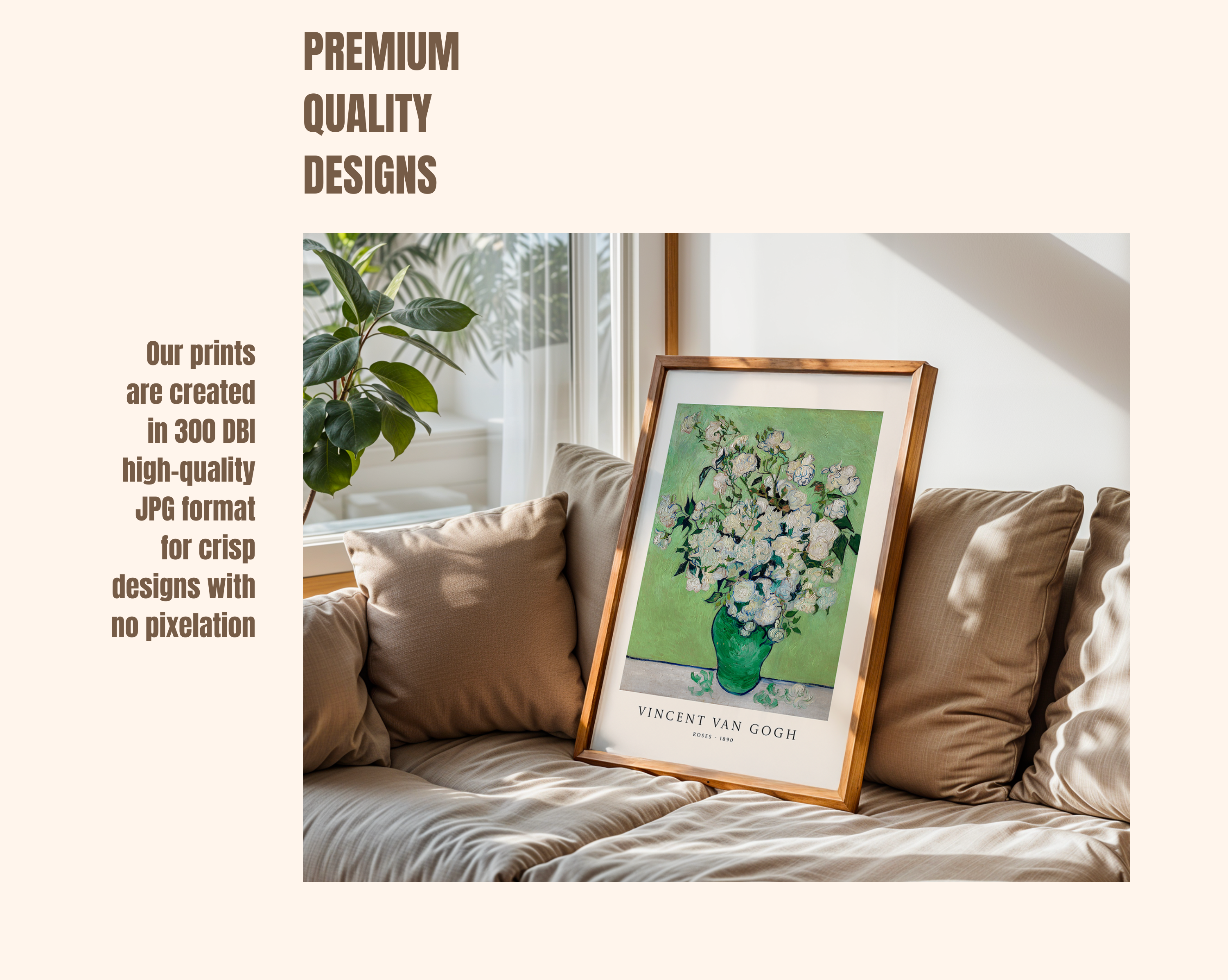 Roses 1890 – Vincent van Gogh Art Print