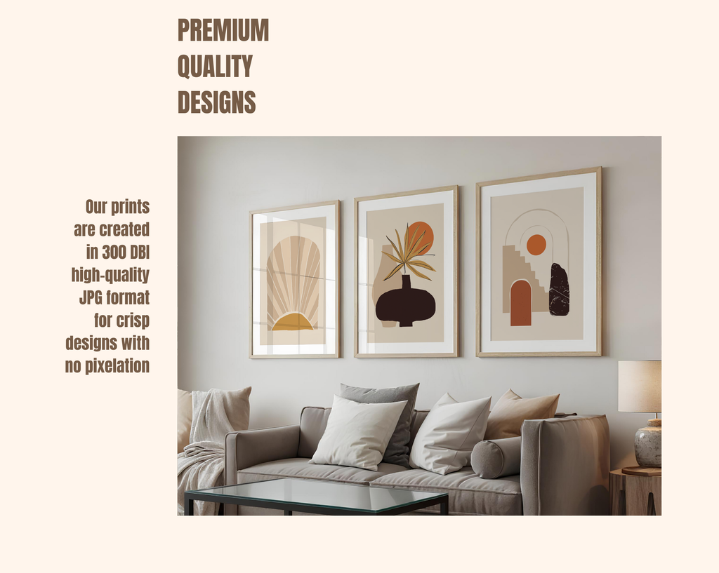 MID-CENTURY BOHO SUN & ARCH WALL ART SET – WARM NEUTRAL