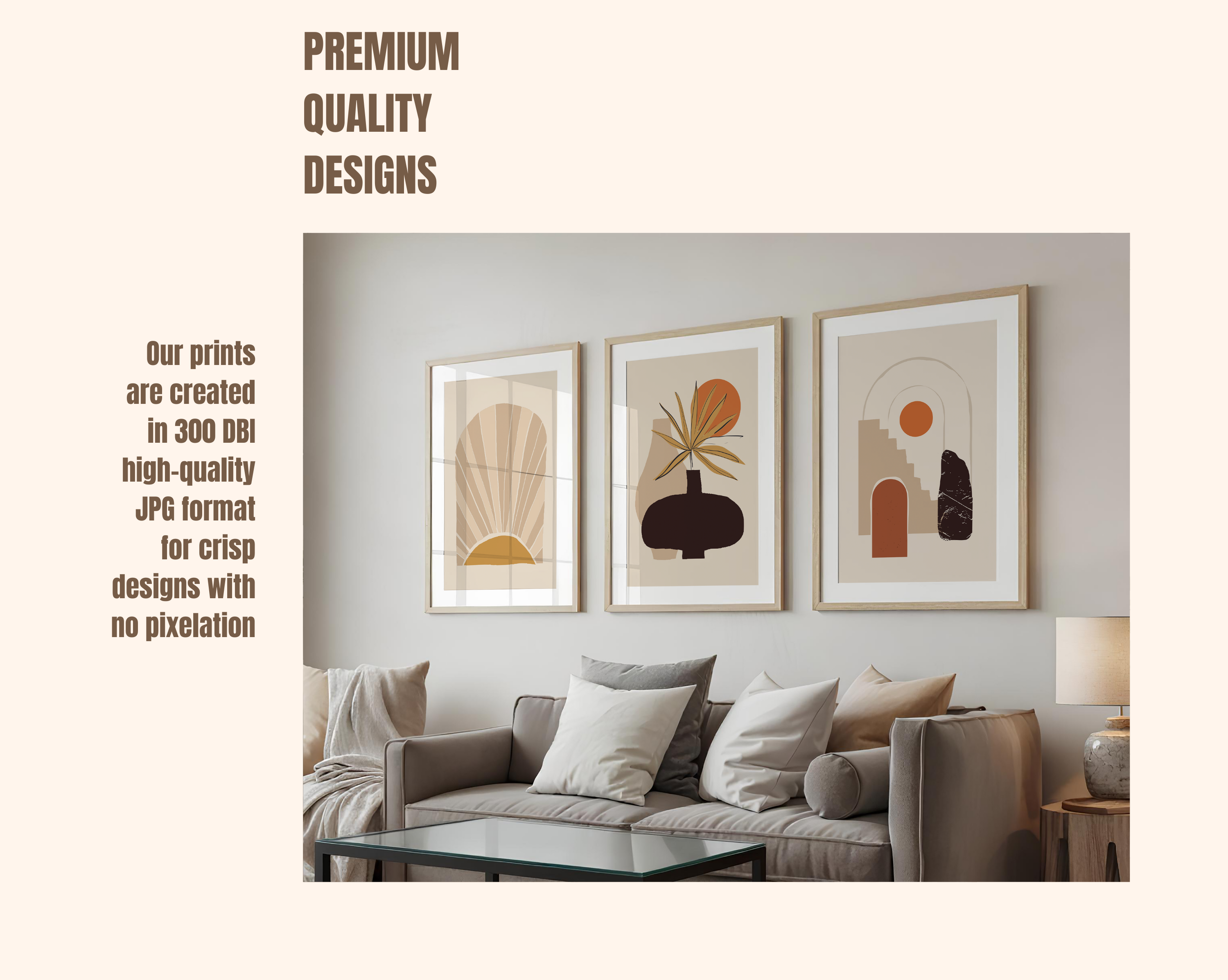 MID-CENTURY BOHO SUN & ARCH WALL ART SET – WARM NEUTRAL