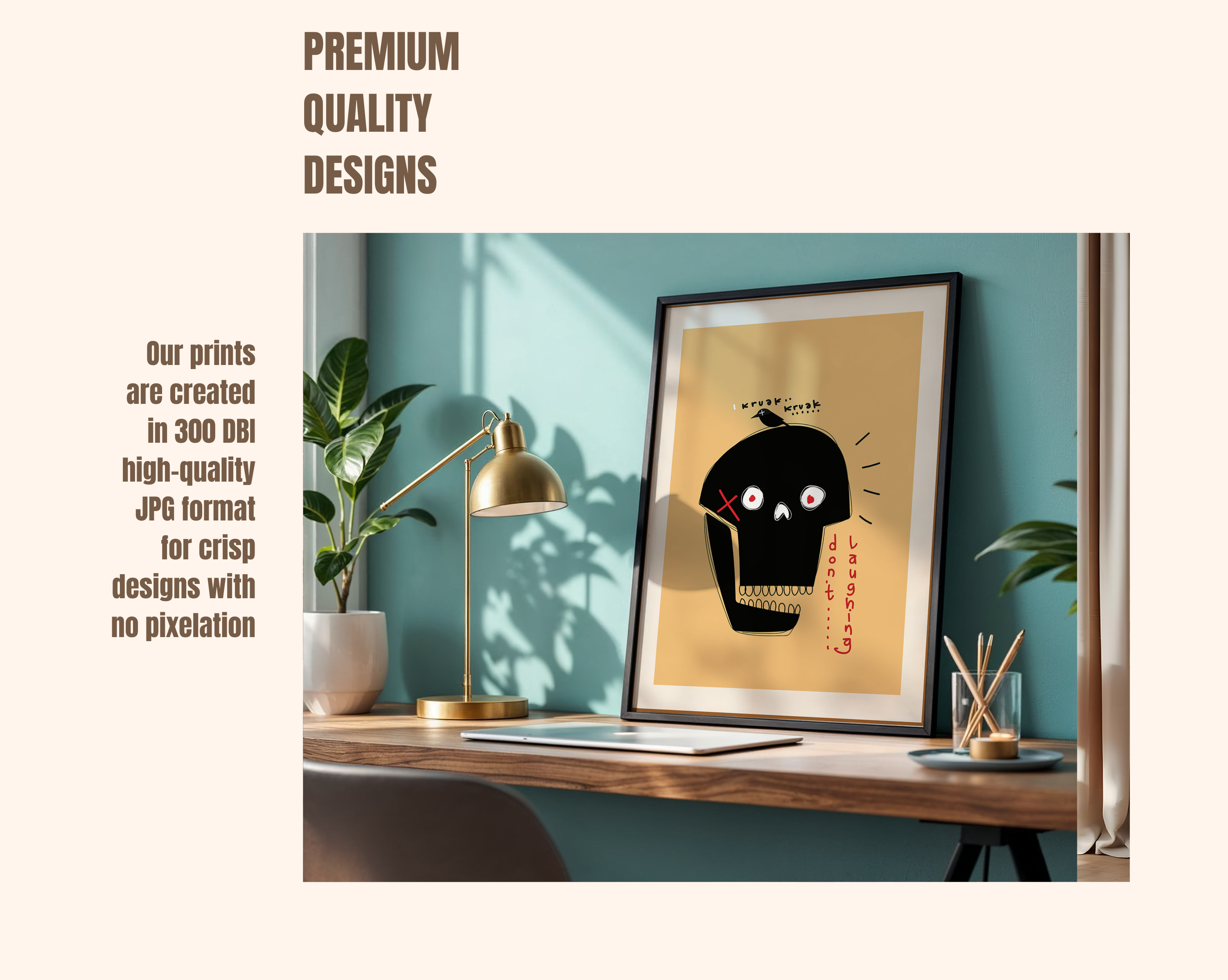 Abstract Skull Figure – Matisse Inspired Modern Art Print