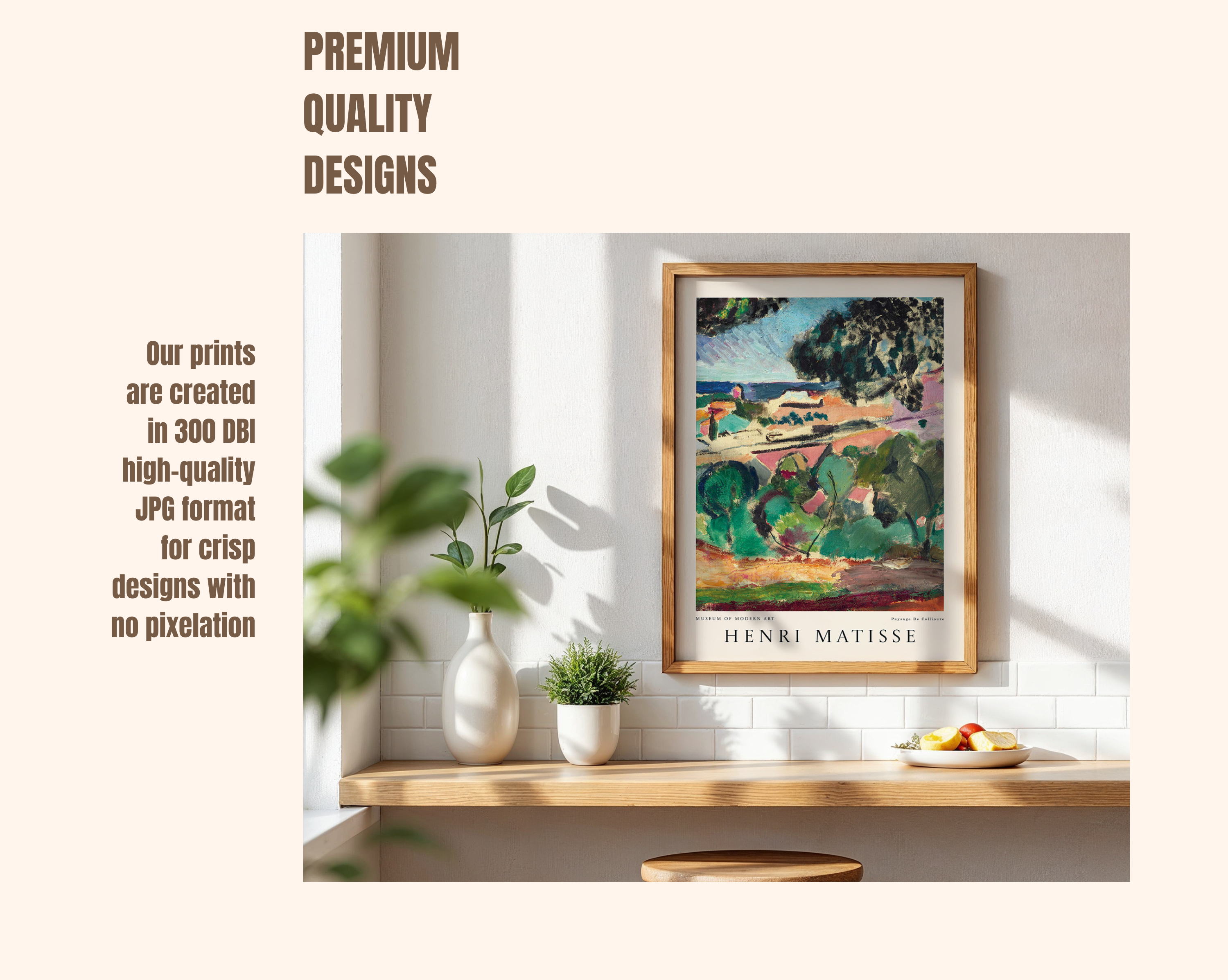Paysage de Collioure – Henri Matisse Modern Art Print