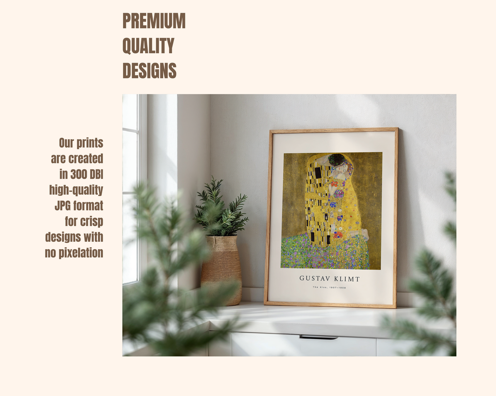 The Kiss – Gustav Klimt Gold Art Print
