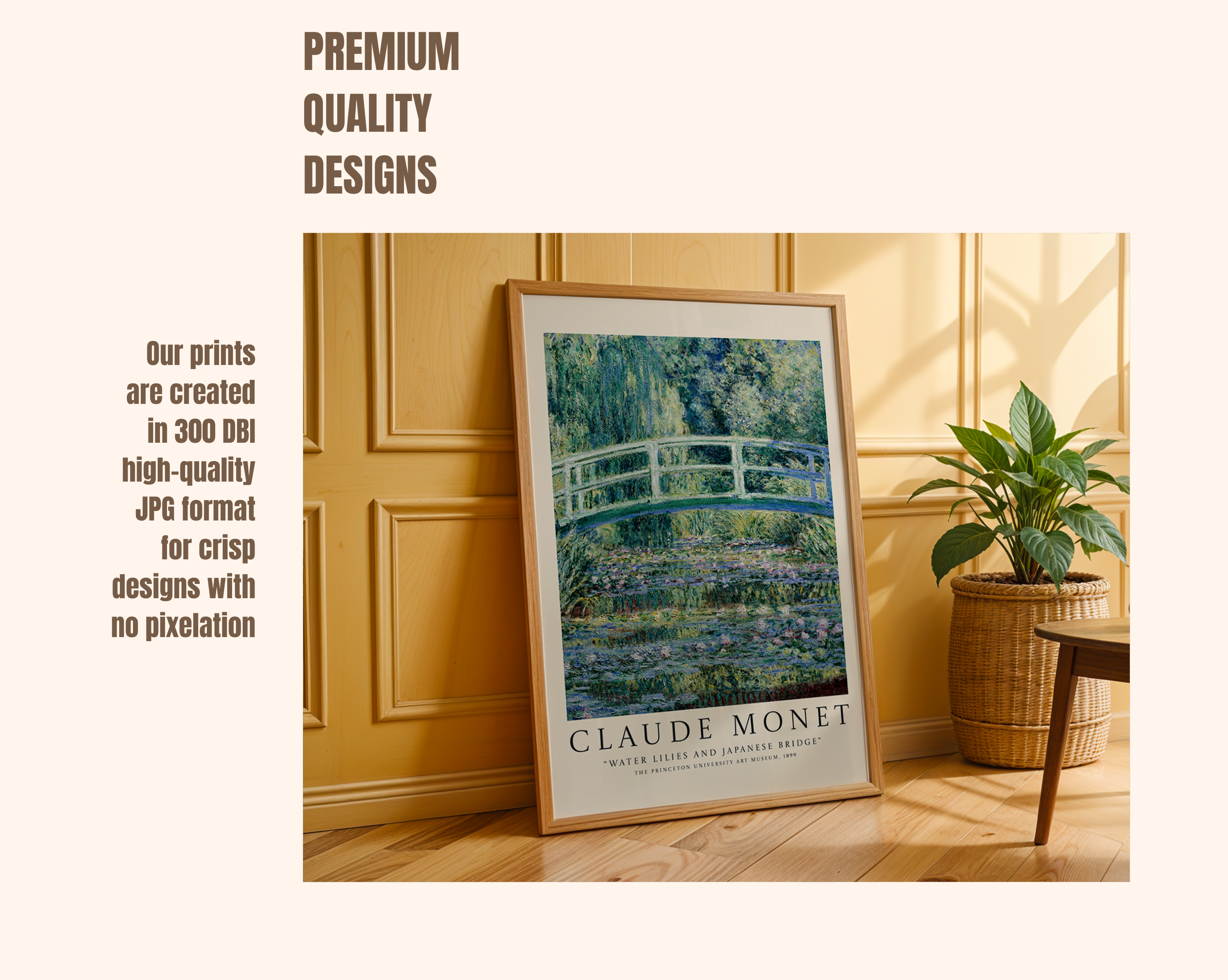 Water Lilies and Japanese Bridge – Claude Monet Art Print