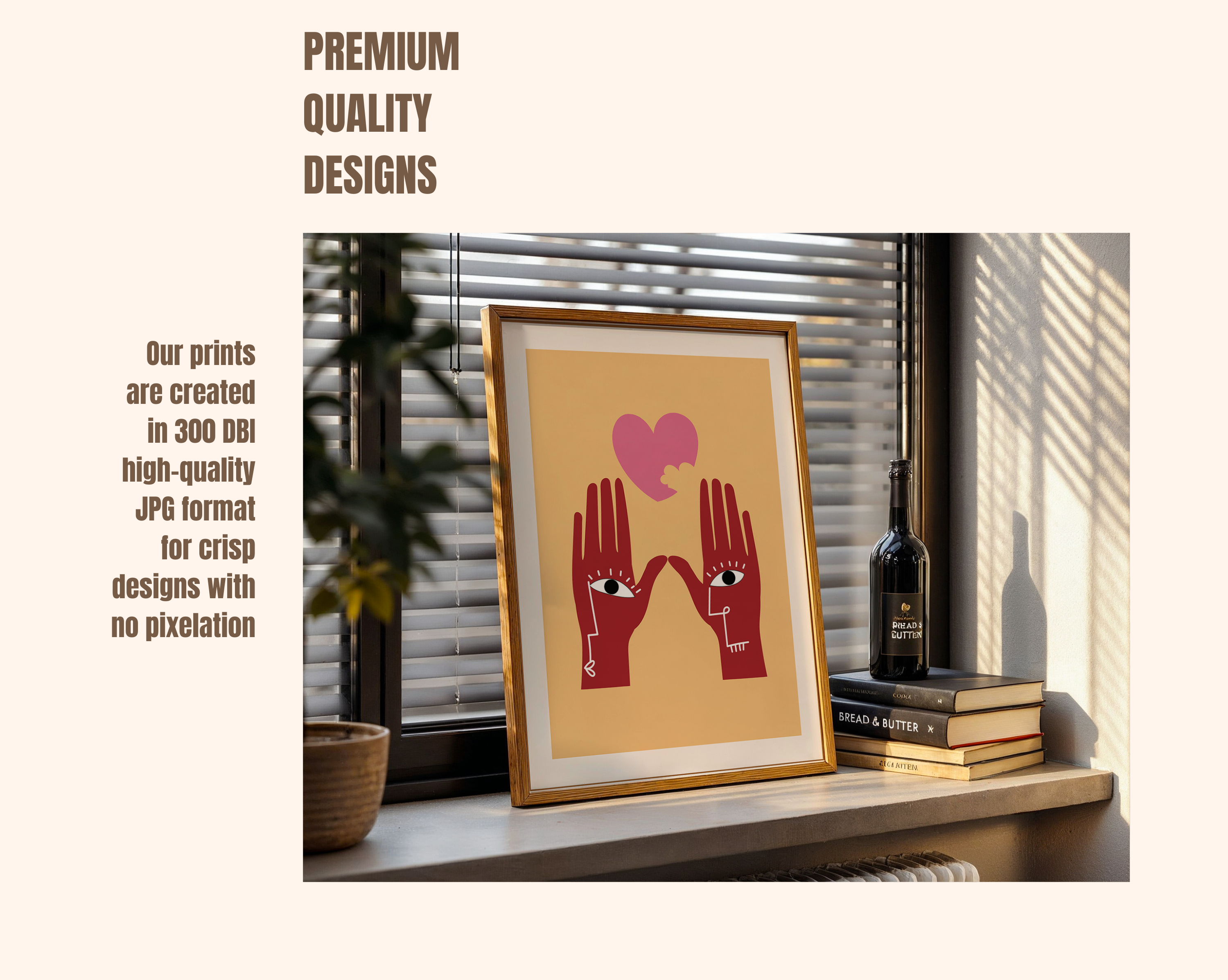 Abstract Hands & Heart – Matisse Inspired Modern Art Print