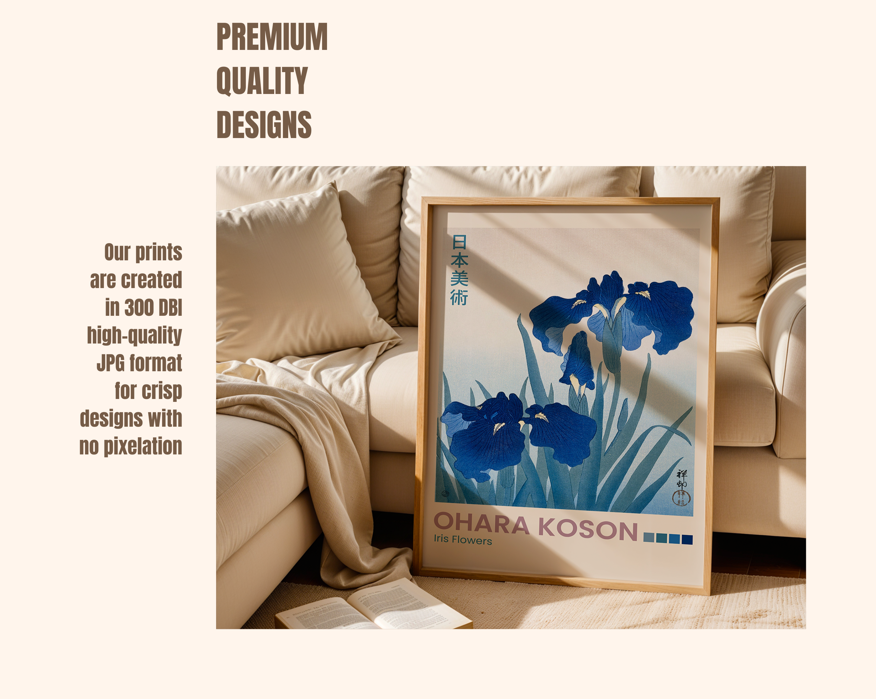 Iris Flowers – Japanese Ukiyo-e Art Print