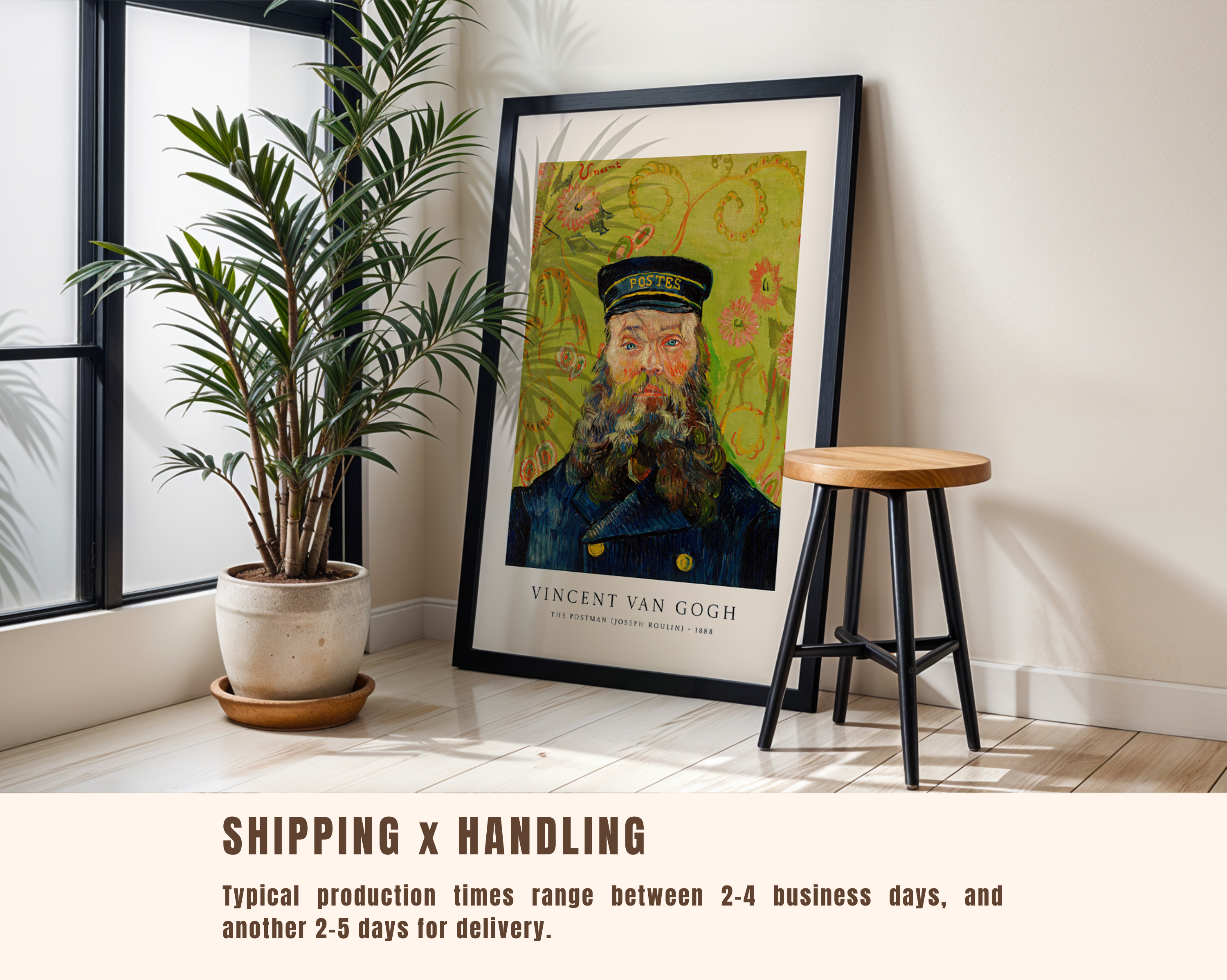 The Postman (Joseph Roulin) 1888 – Vincent van Gogh Art Print