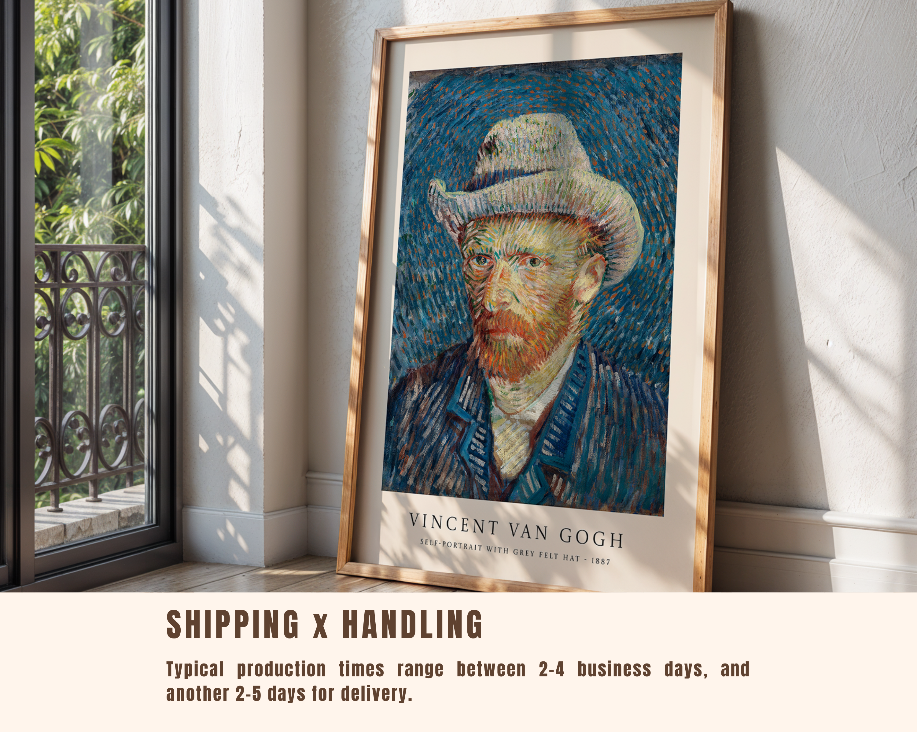 Self-Portrait with Grey Felt Hat 1887 – Vincent van Gogh Art Print