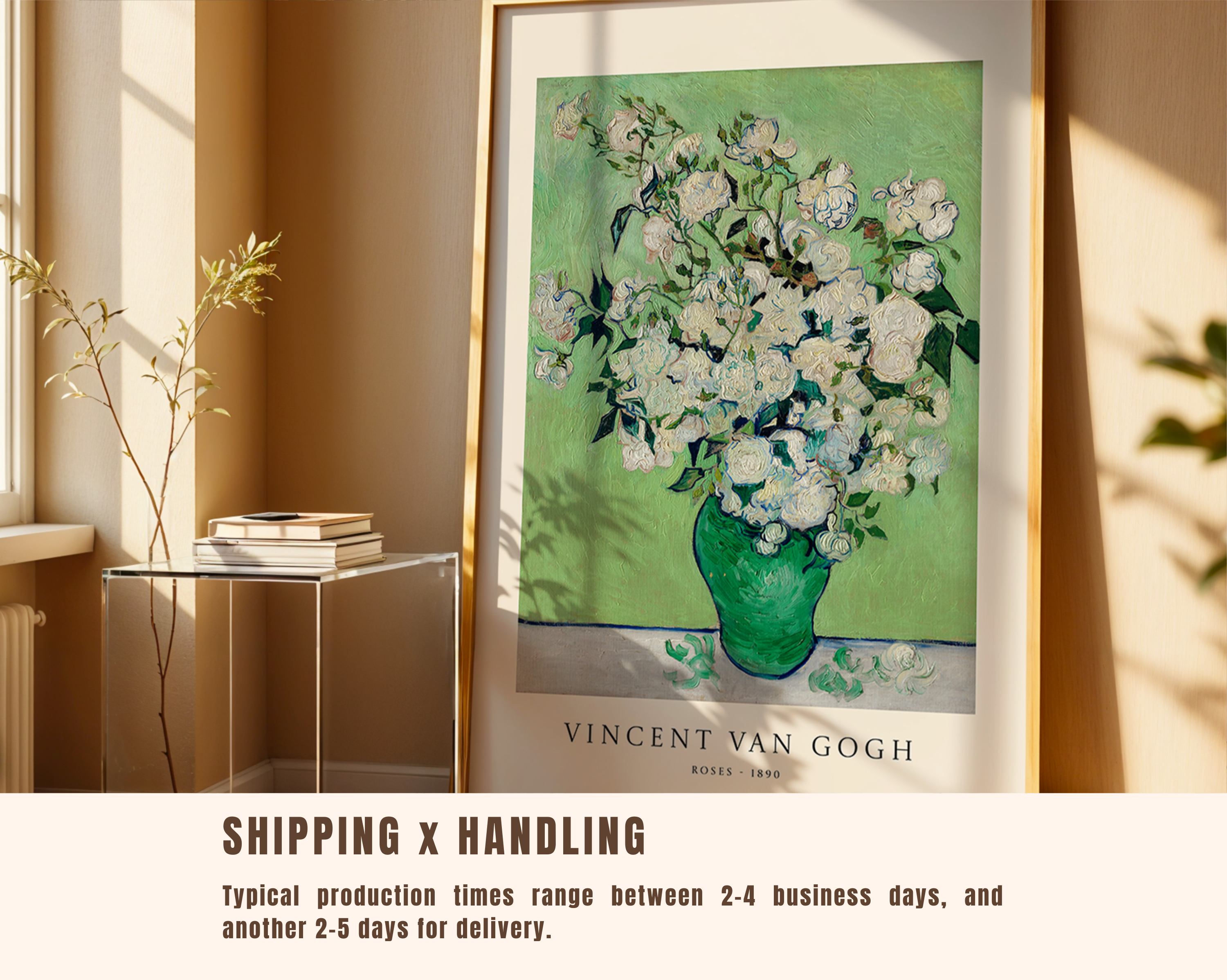 Roses 1890 – Vincent van Gogh Art Print