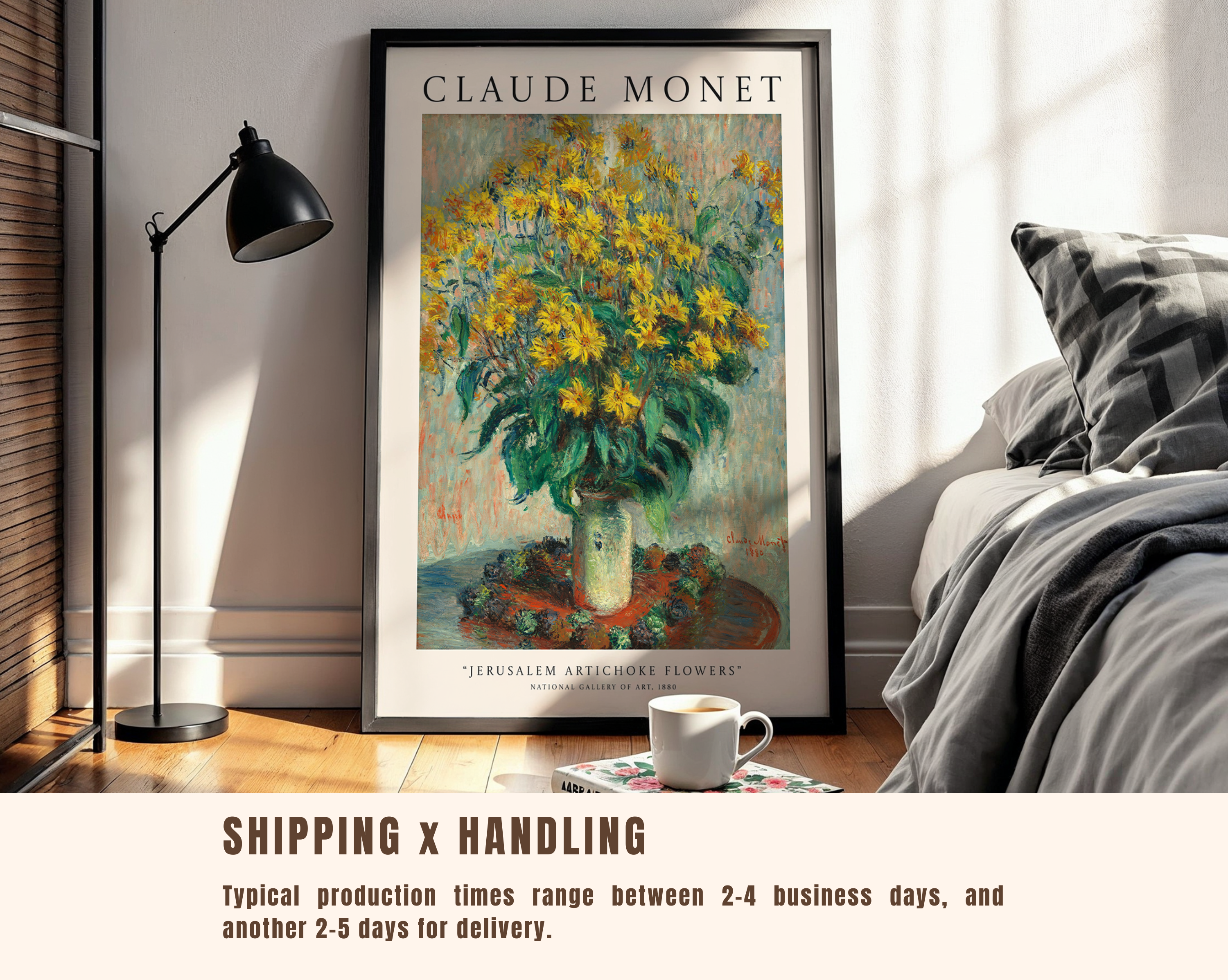 Jerusalem Artichoke Flowers – Claude Monet Art Print