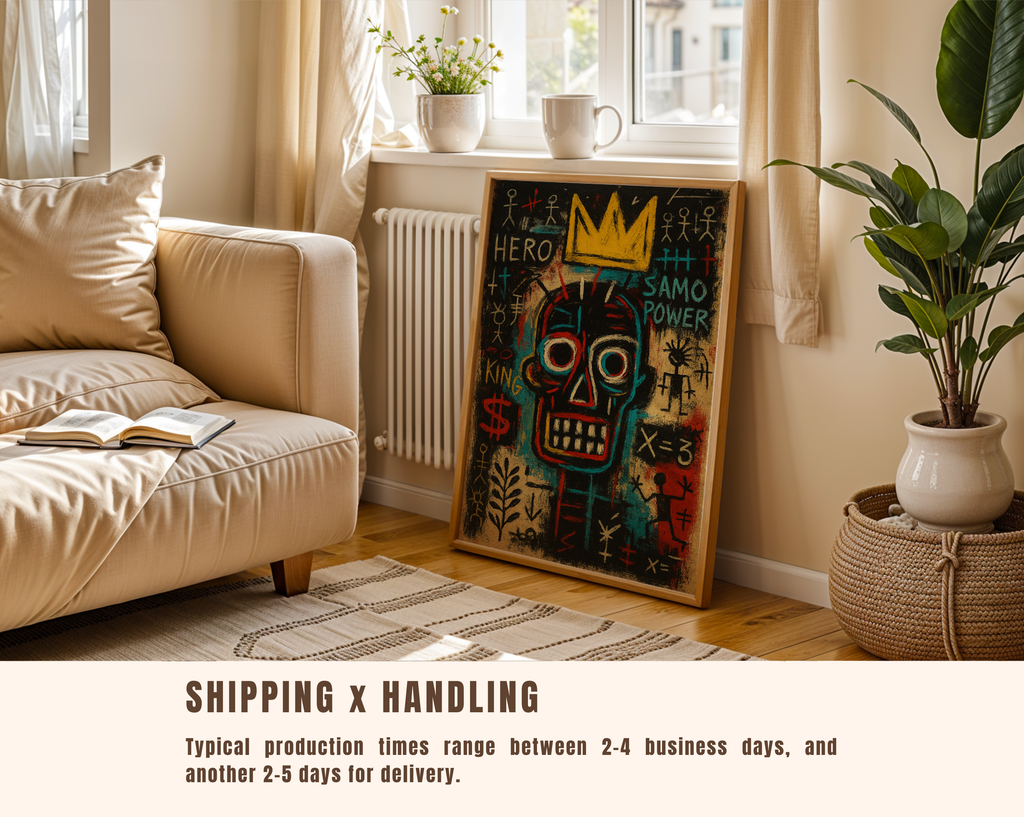 SAMO Hero Crown – Basquiat Inspired Neo-Expressionist Graffiti Wall Art