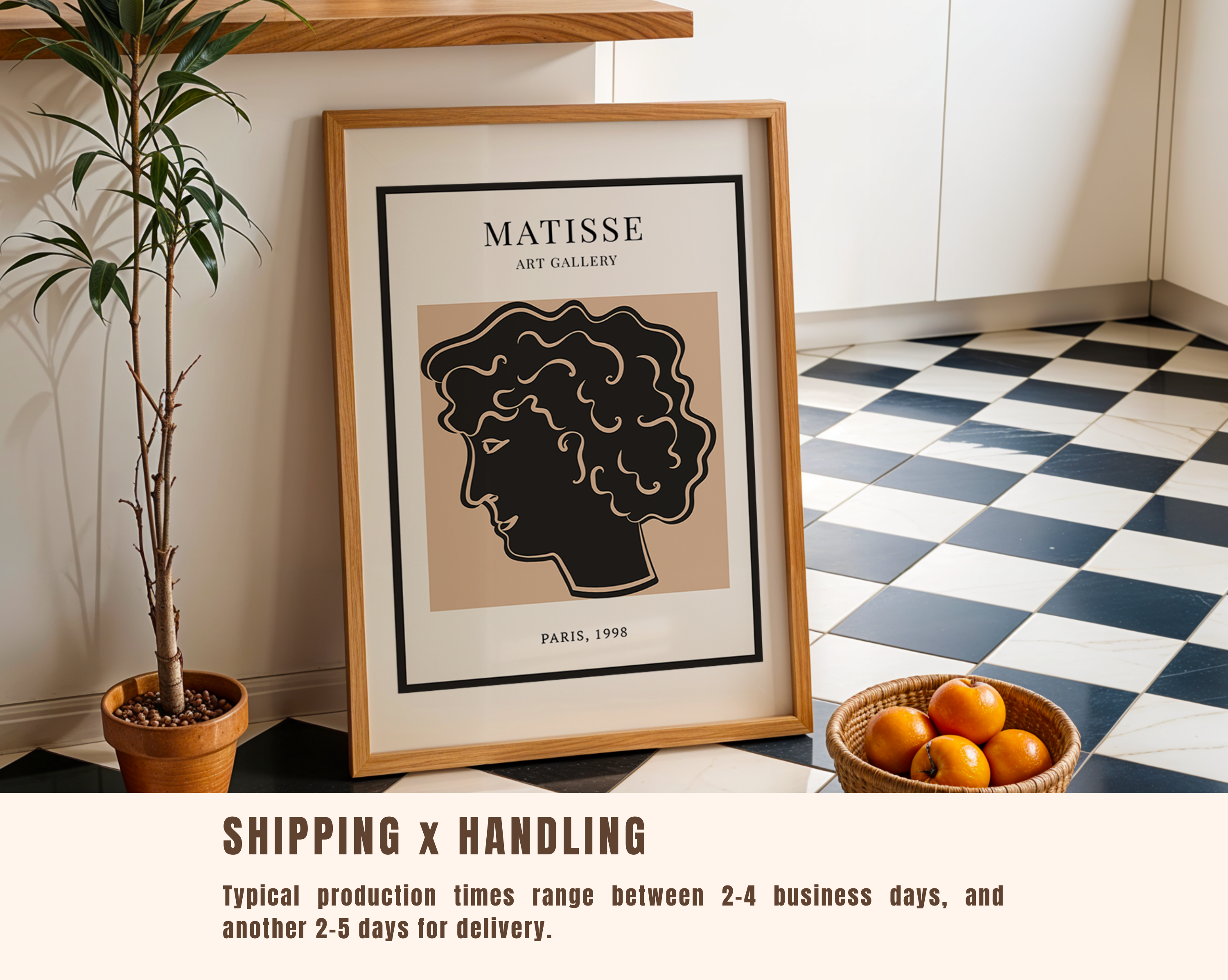 Profile of a Woman – Matisse-Inspired Modern Art Print