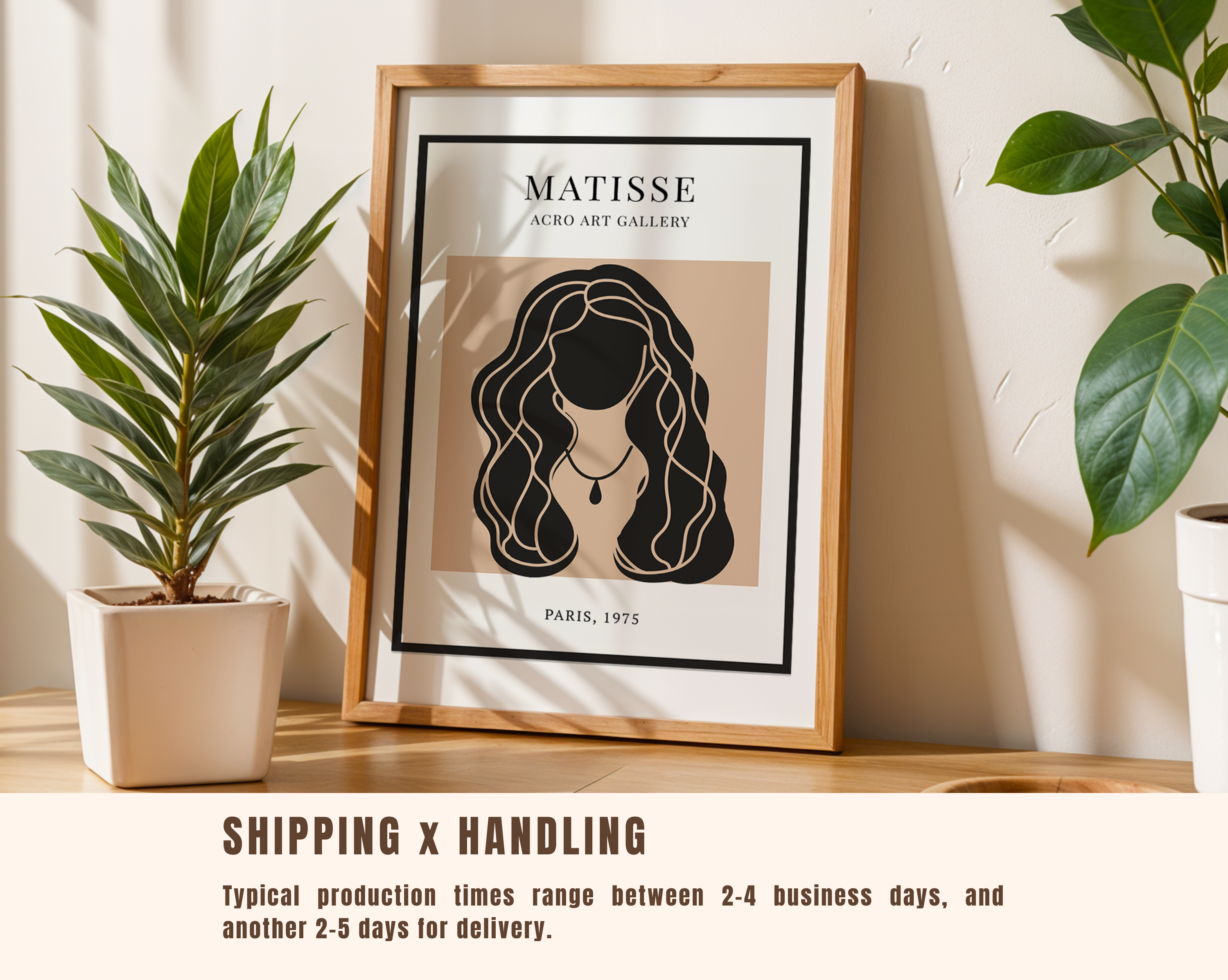 Abstract Female Figure – Matisse Inspired Modern Art Print