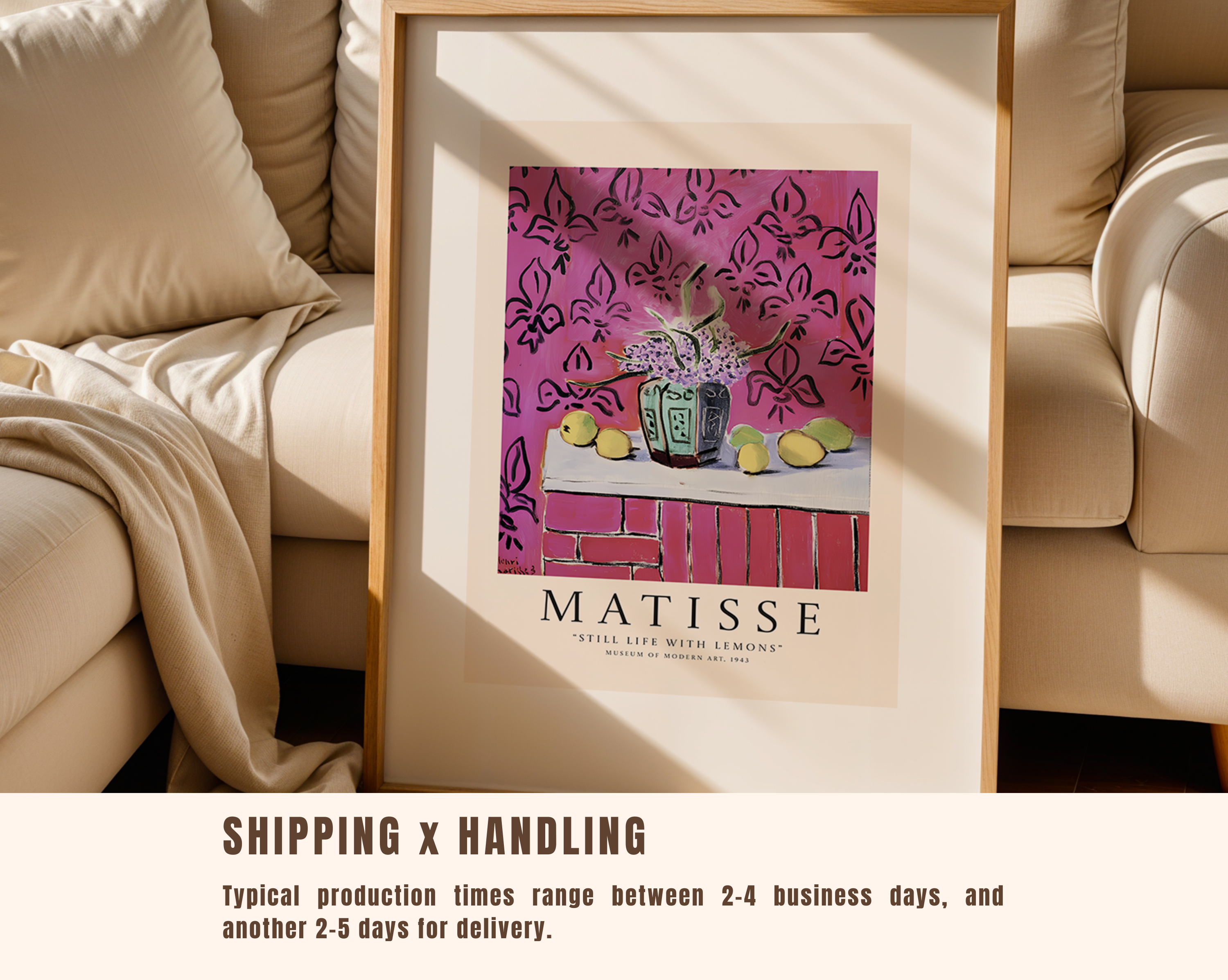 Still Life with Lemons – Henri Matisse Modern Art Print