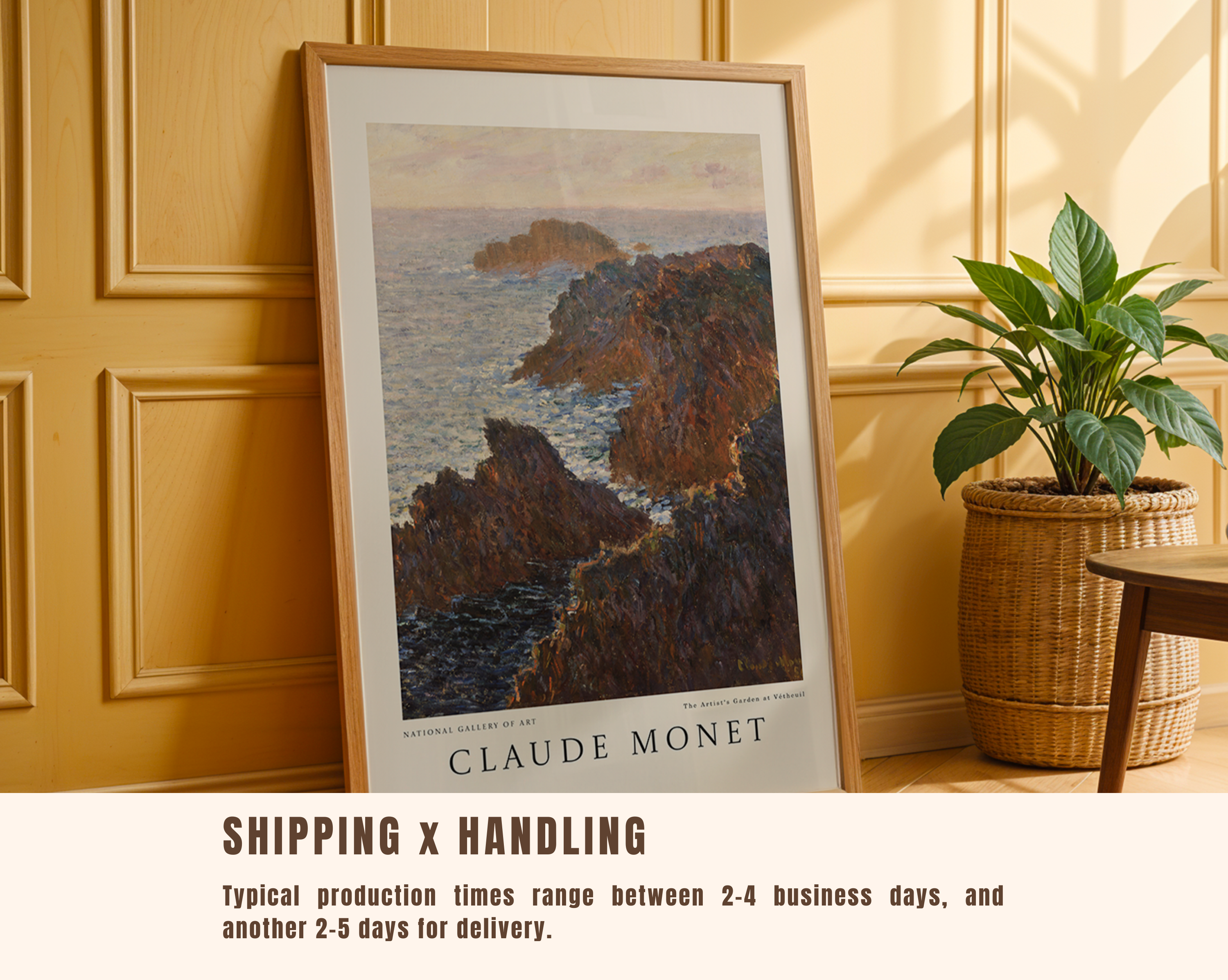 Cliffs at Belle-Île – Claude Monet Art Print