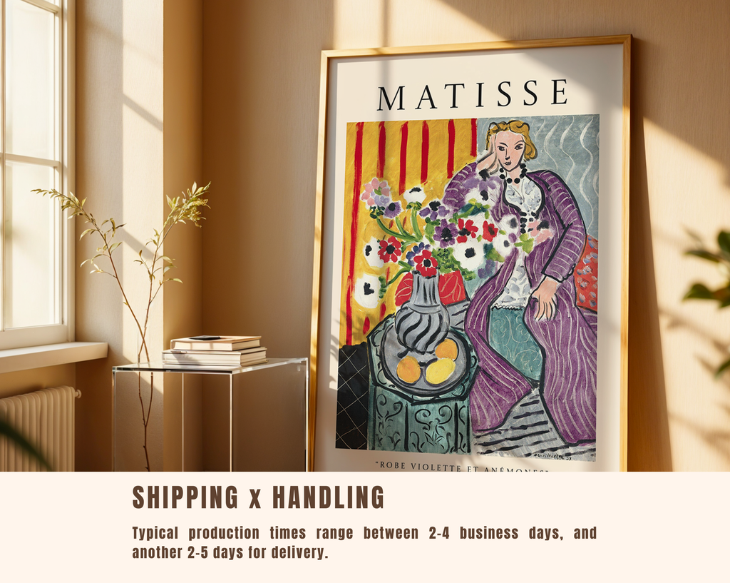 Robe Violette et Anémones – Henri Matisse Art Print