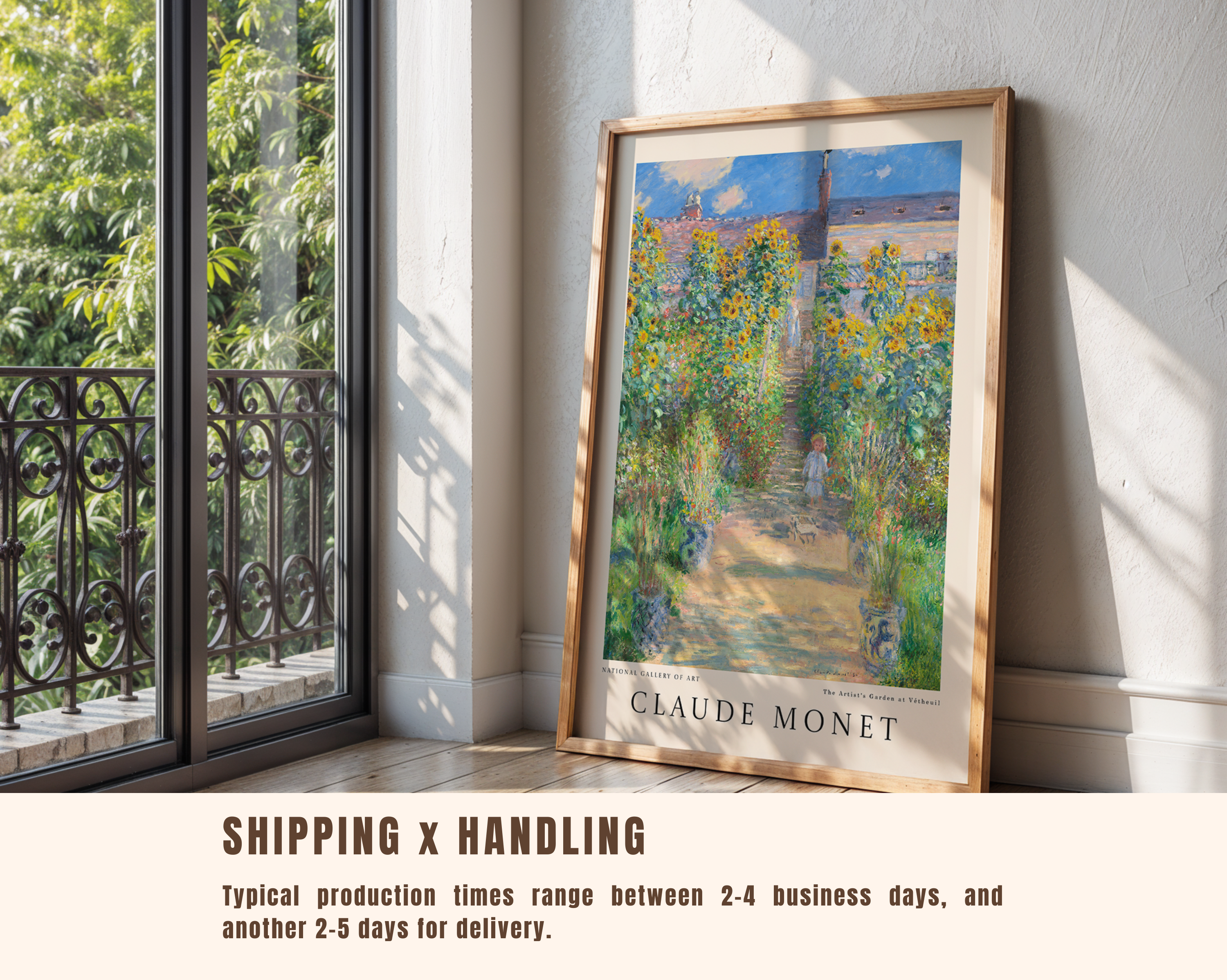 The Artist’s Garden at Vétheuil – Claude Monet Art Print