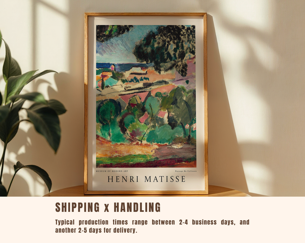 Paysage de Collioure – Henri Matisse Modern Art Print