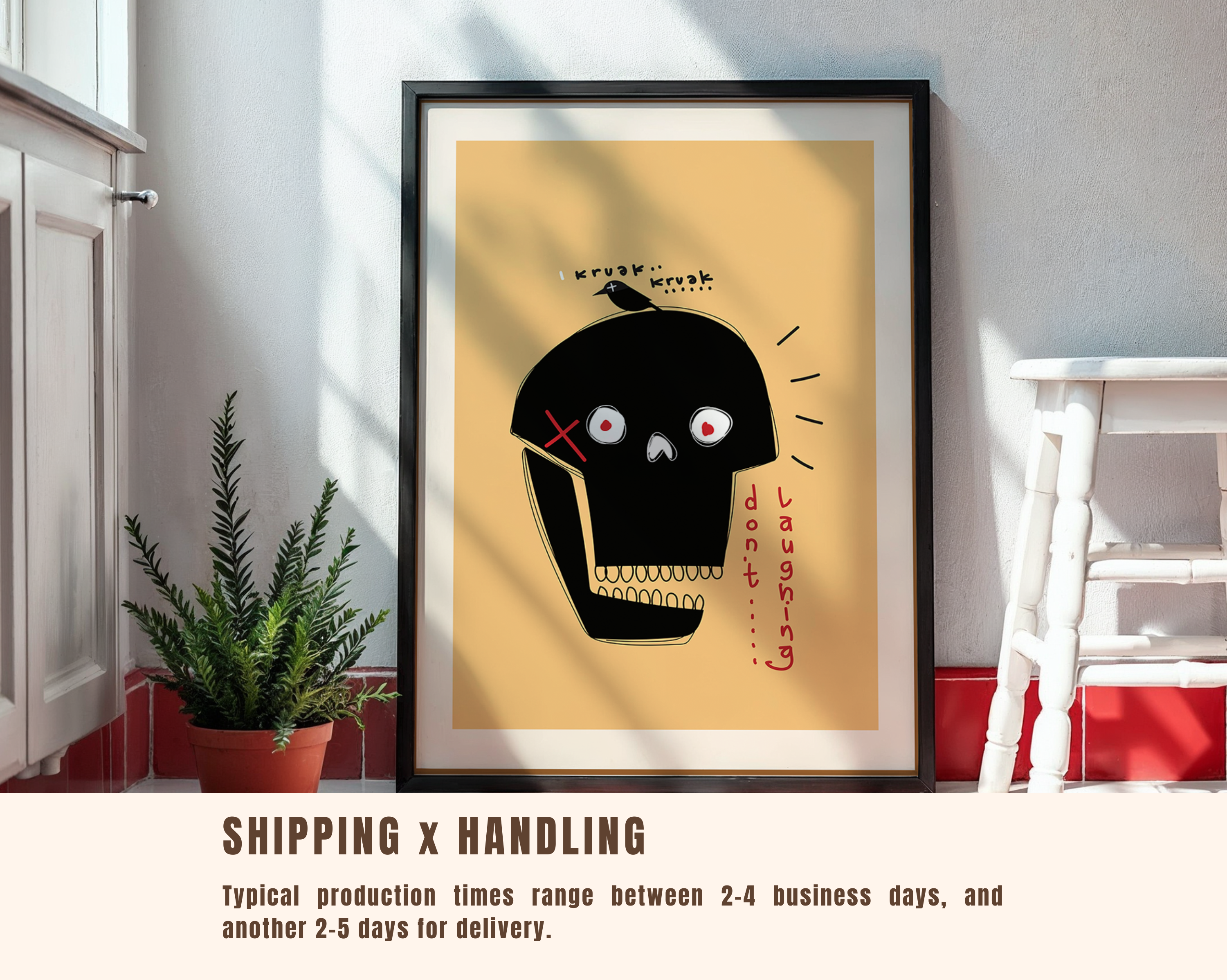 Abstract Skull Figure – Matisse Inspired Modern Art Print