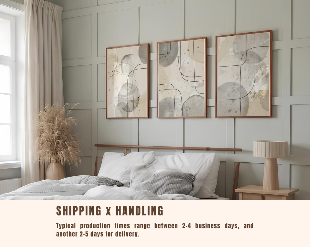 NEUTRAL ABSTRACT WALL ART SET – BEIGE & GREY MINIMALIST MODERN