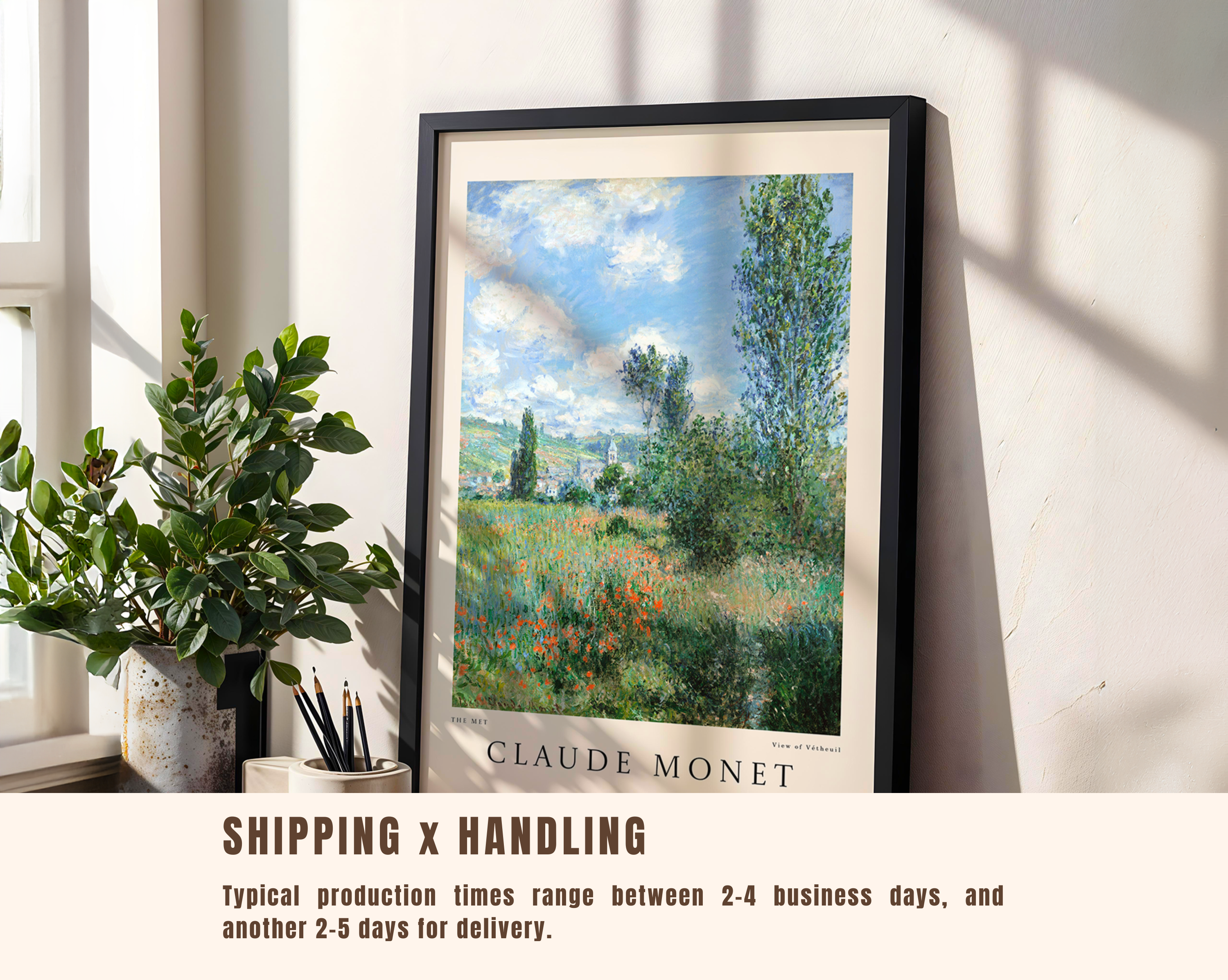 View of Vétheuil – Claude Monet Art Print