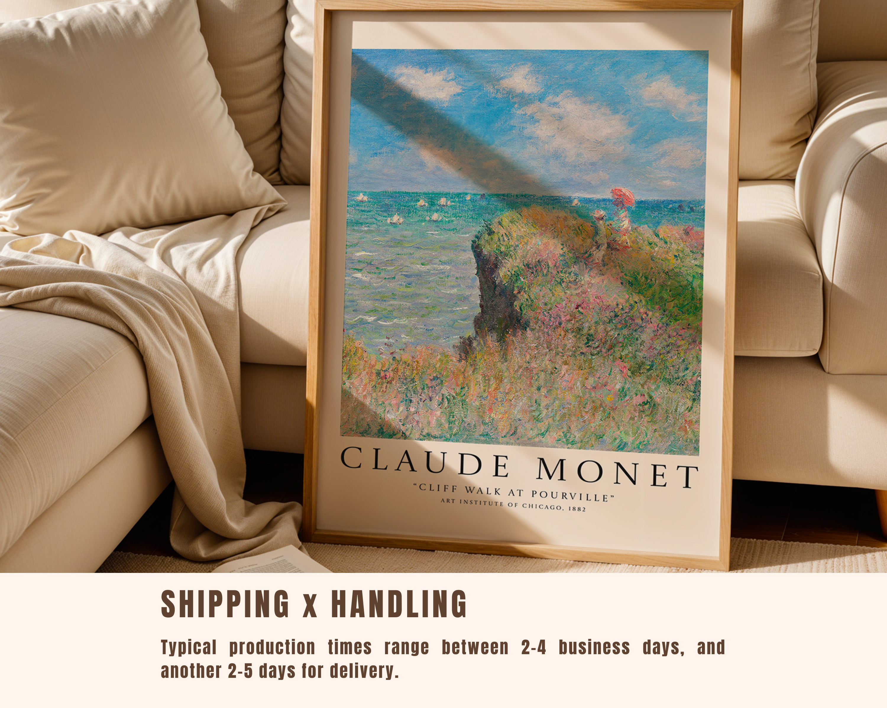 Cliff Walk at Pourville – Claude Monet Art Print