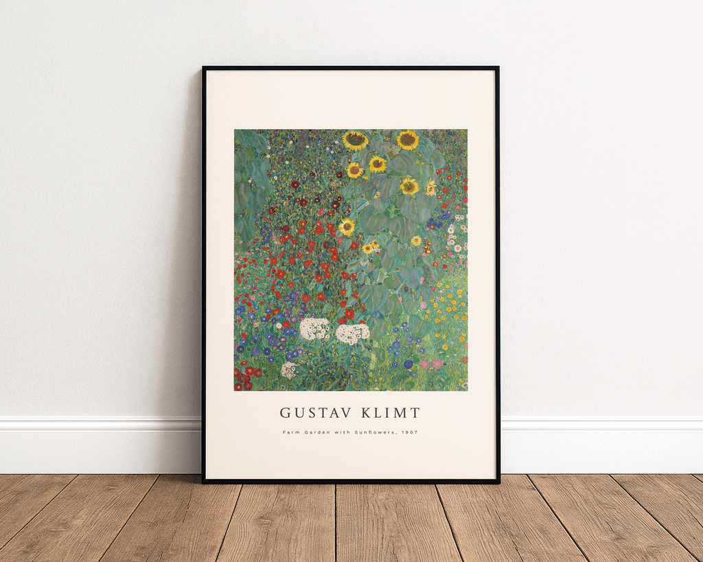 Farm Garden with Sunflowers – Gustav Klimt Art Print
