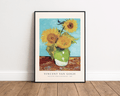 Vase with Three Sunflowers (1888) – Vincent van Gogh Art Print