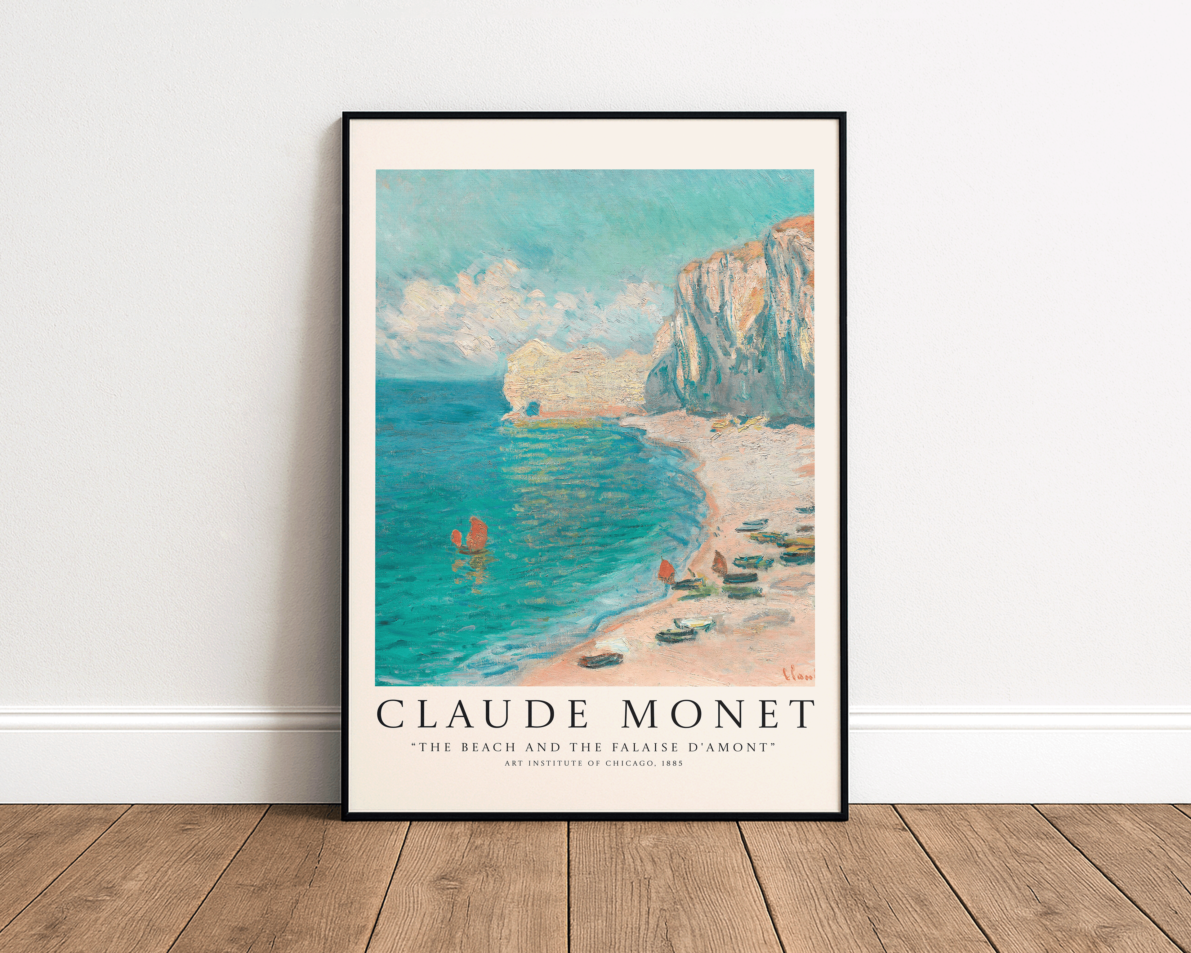 The Beach and the Falaise d’Amont – Claude Monet Art Print