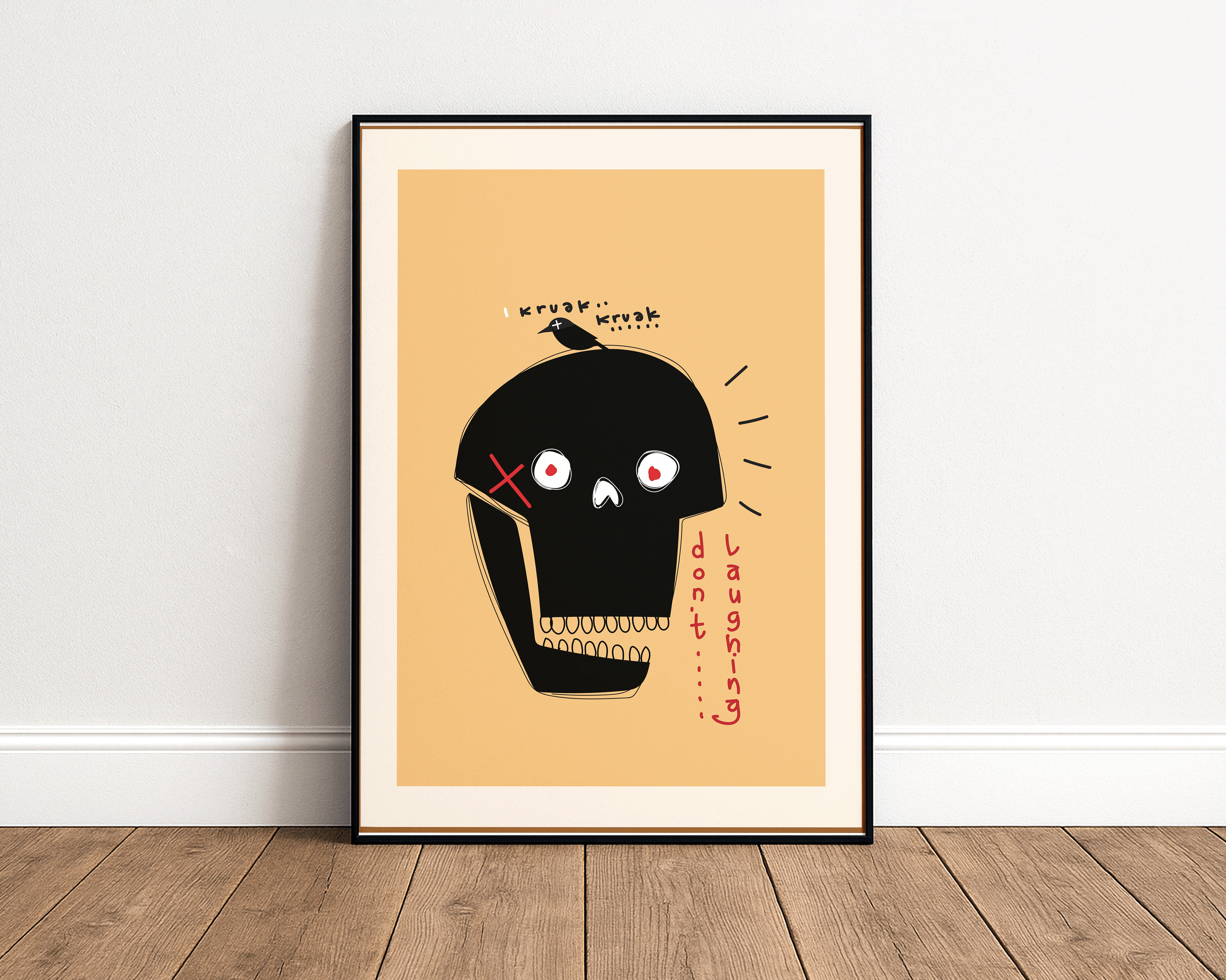 Abstract Skull Figure – Matisse Inspired Modern Art Print