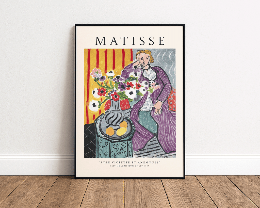 Robe Violette et Anémones – Henri Matisse Art Print