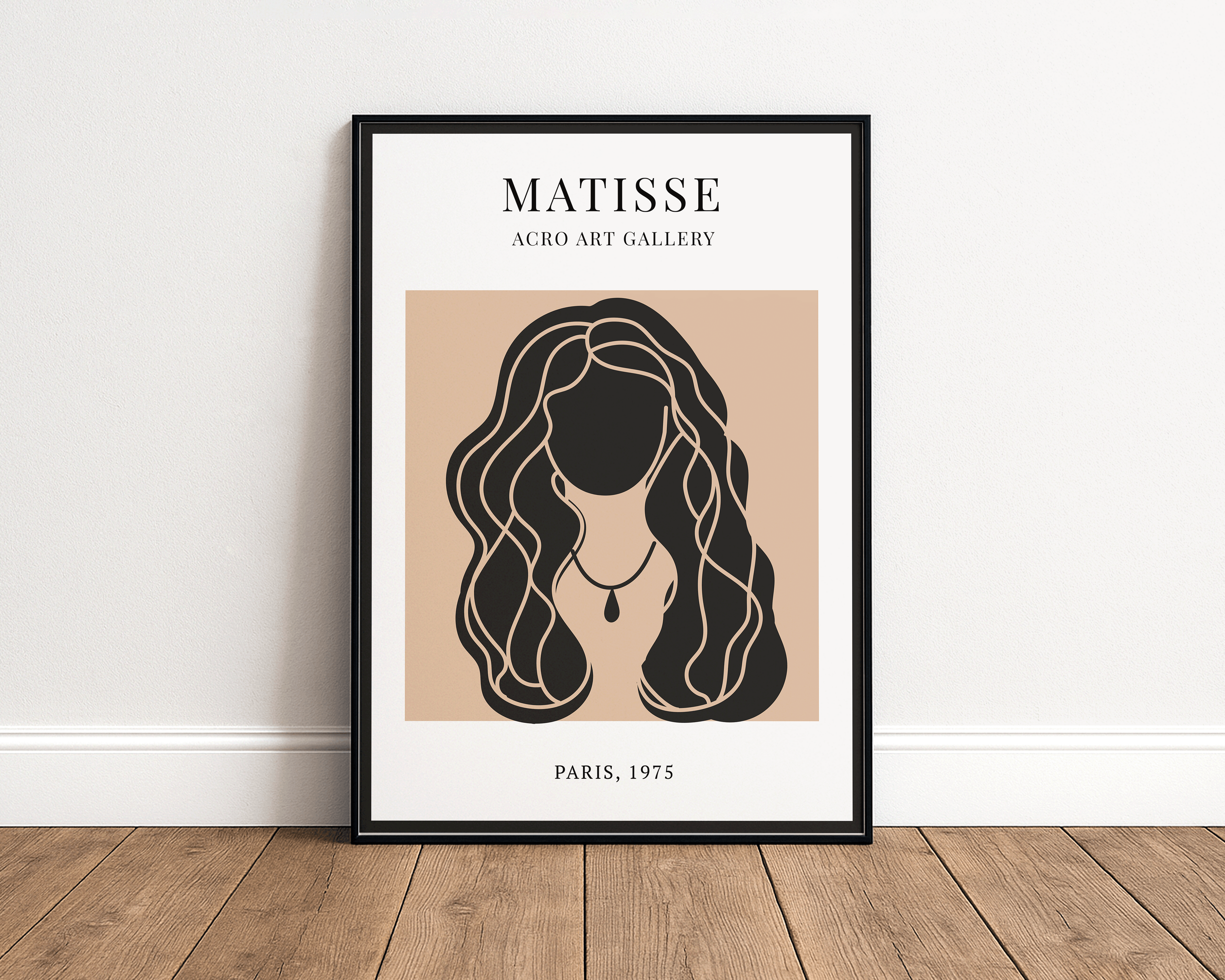 Abstract Female Figure – Matisse Inspired Modern Art Print