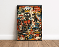 Basquiat Inspired Skull King – New York Street Art Print