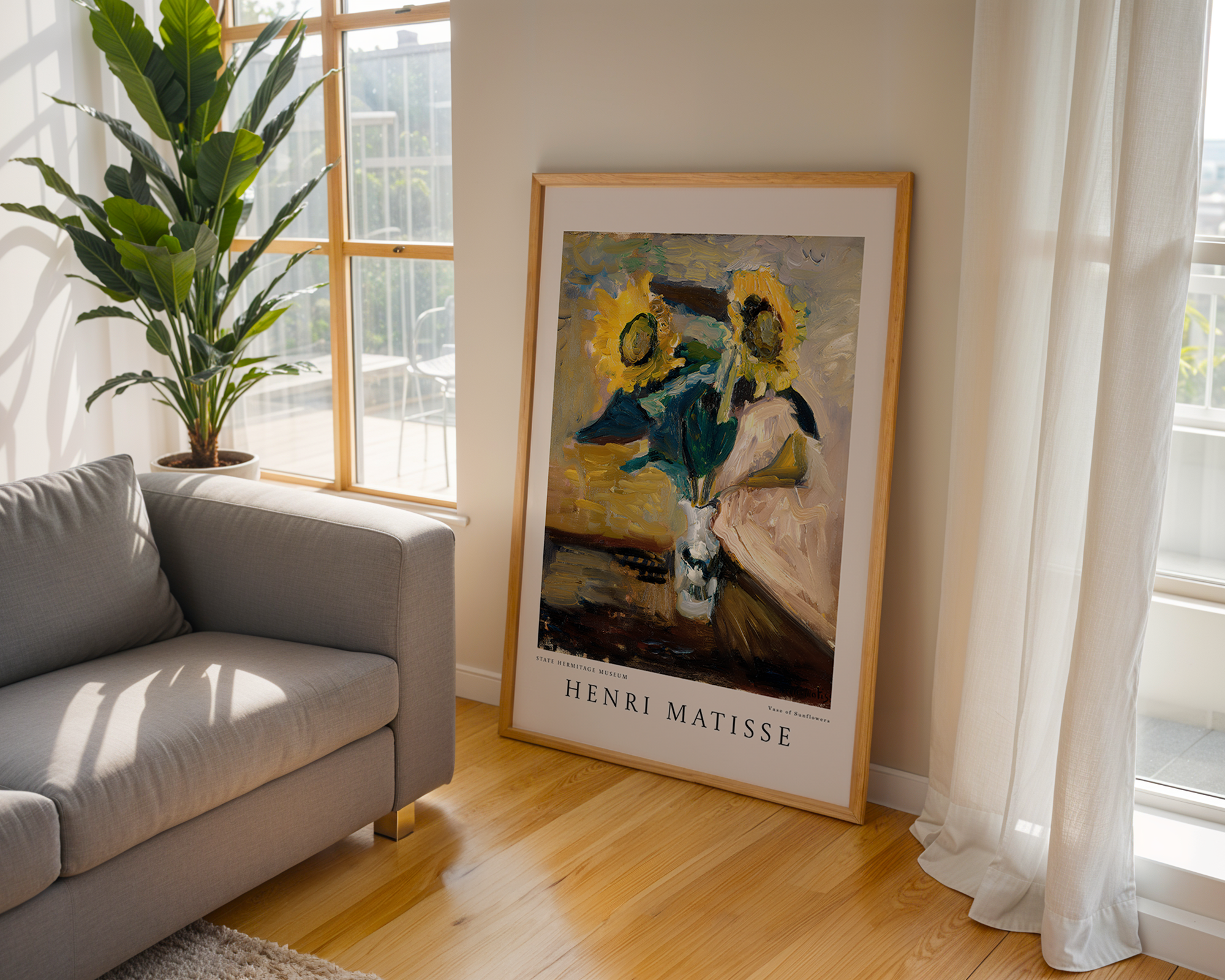 Vase of Sunflowers – Henri Matisse Art Print