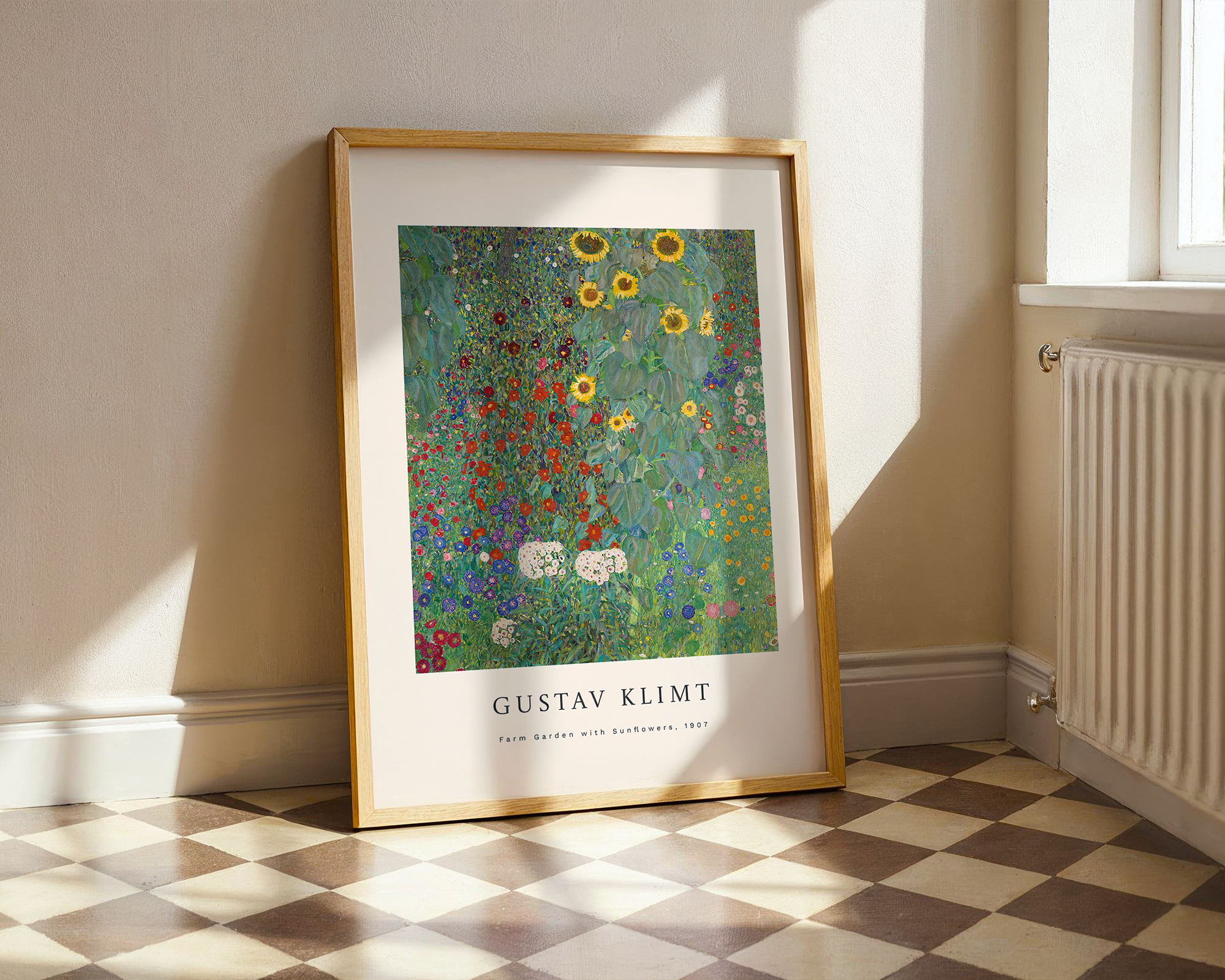 Farm Garden with Sunflowers – Gustav Klimt Art Print