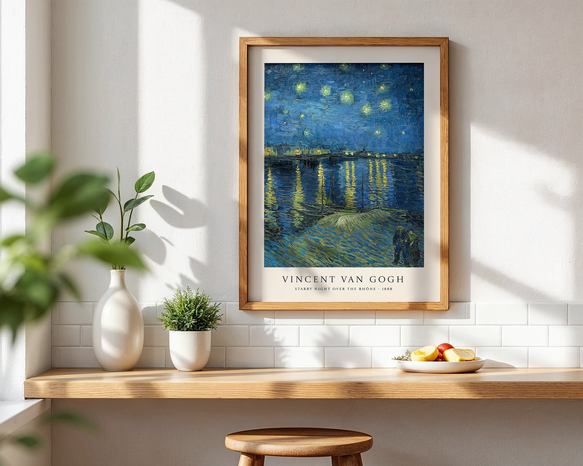 Starry Night Over the Rhône 1888 – Vincent van Gogh Art Print