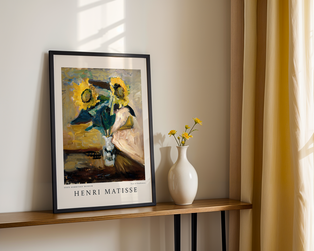 Vase of Sunflowers – Henri Matisse Art Print